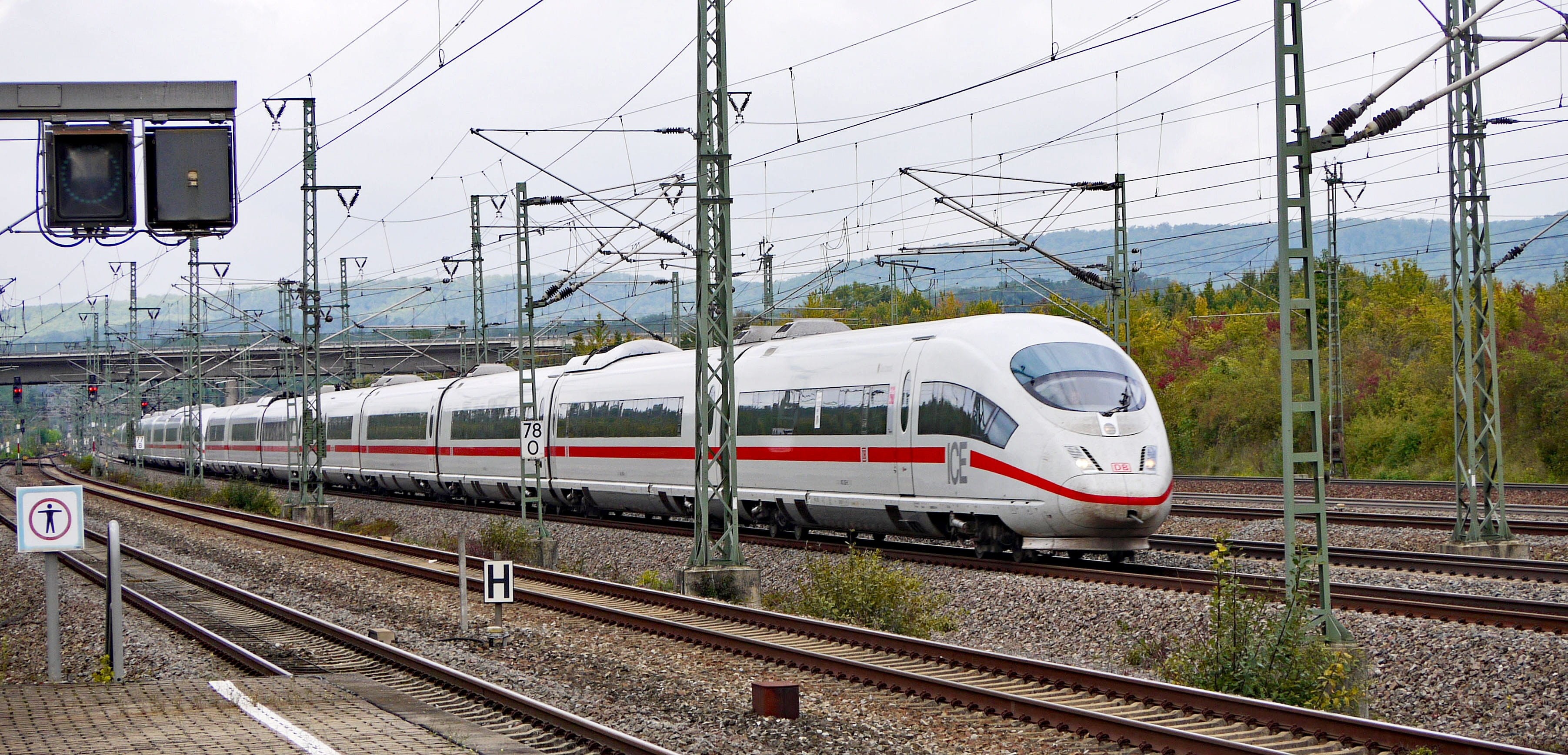 railway, outdoors, railroad station platform, train, no people, vaihingen enz, railway station, technology, Ice, electricity, power supply, newly built track, HD Wallpaper