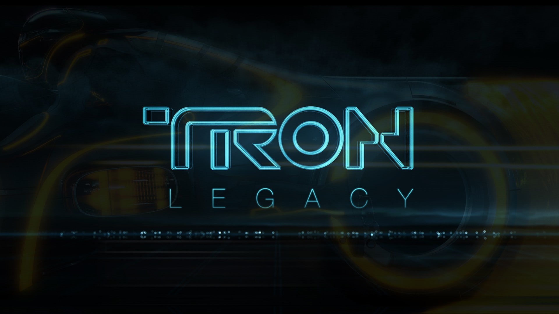 capital letter, night, close-up, Tron, 1080P, number, blue, neon, western script, text, movies, glowing, no people, glass - material, Disney, reflection, HD Wallpaper