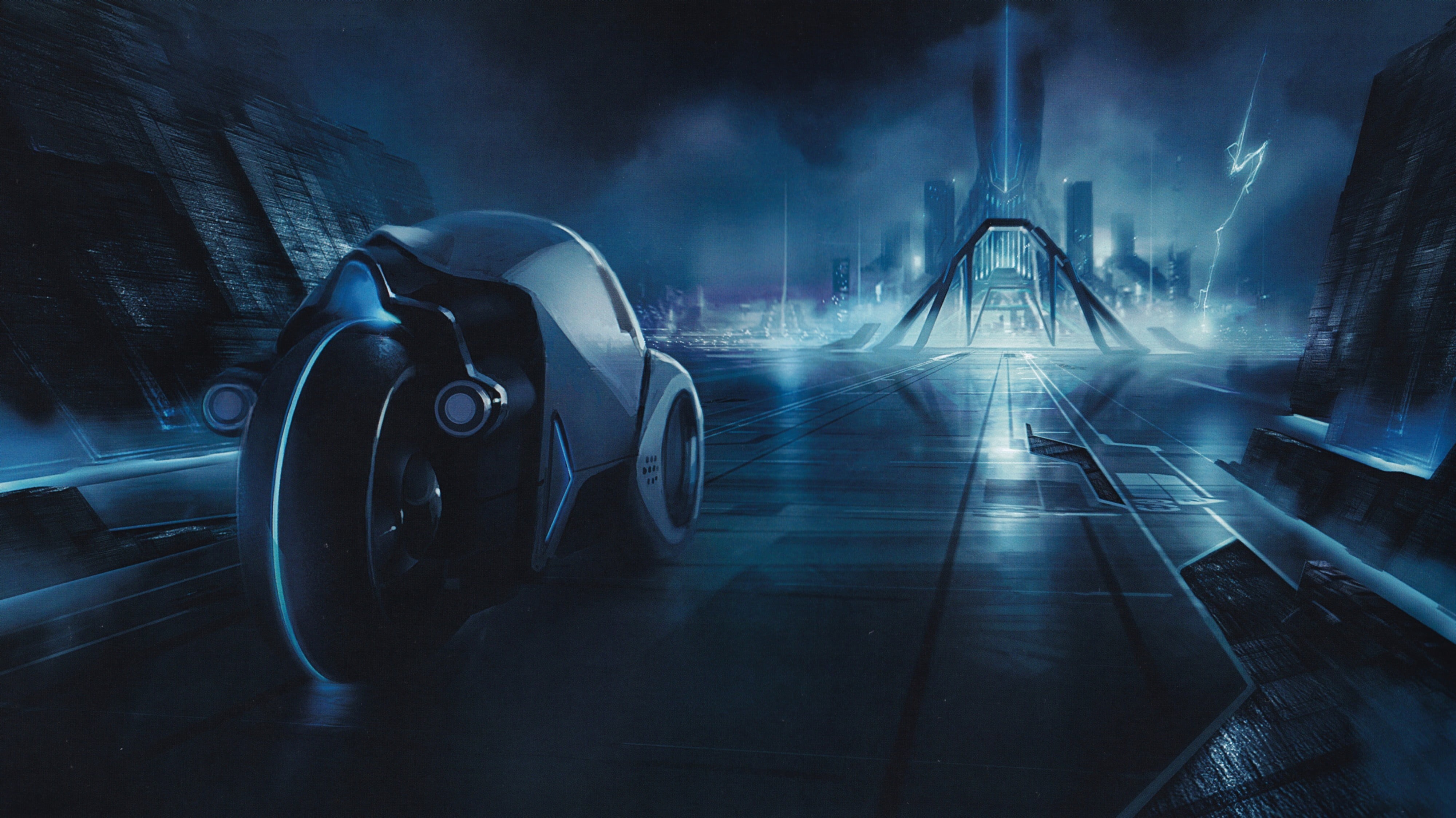 blurred motion, multiple exposure, motor vehicle, lighting equipment, batman, arts culture and entertainment, futuristic, lightcycle, digital composite, HD Wallpaper