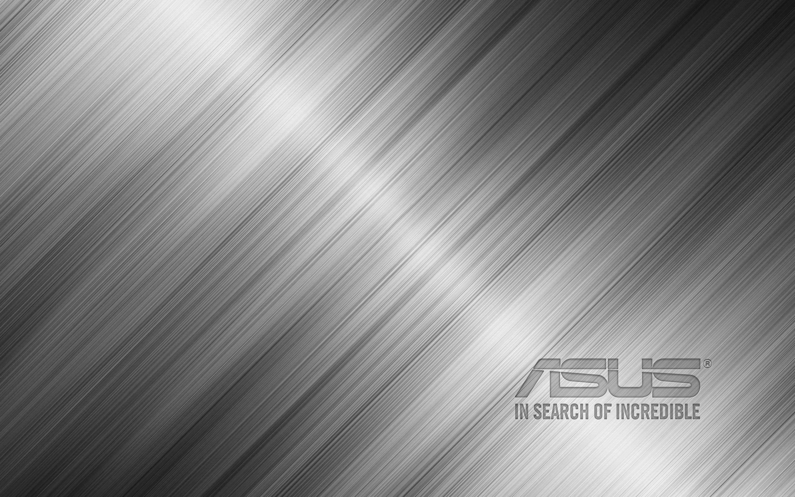 ASUS, steel, digital art, logo, 2K, HD Wallpaper