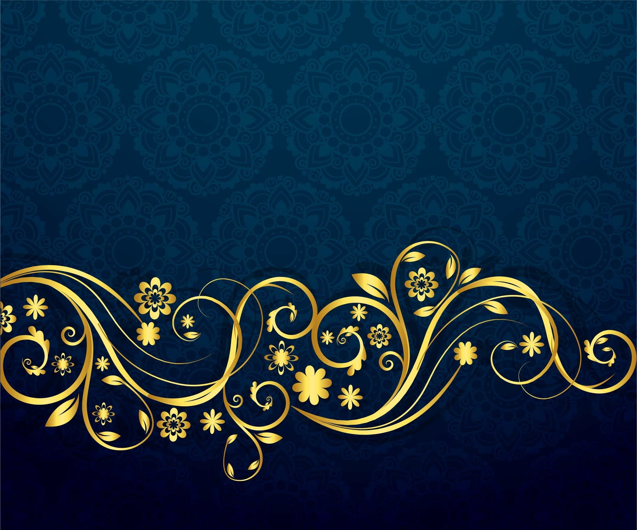 texture, blue background, pattern, 1080P, ornament, HD Wallpaper