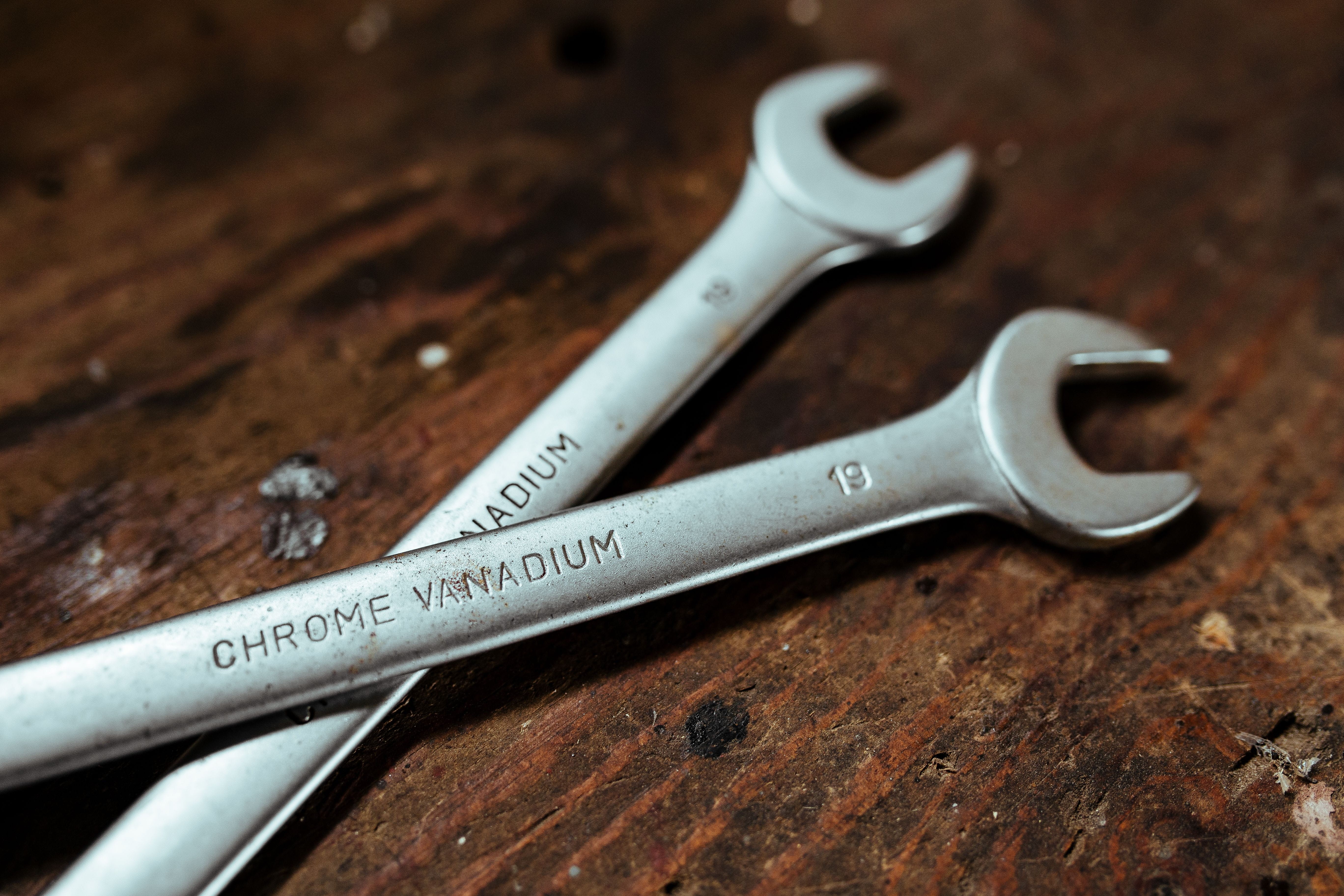 workshop, equipment, selective focus, industry, table, scissors, nails, hand tool, man made object, diy, construction Industry, wrench, Tools, still life, HD Wallpaper