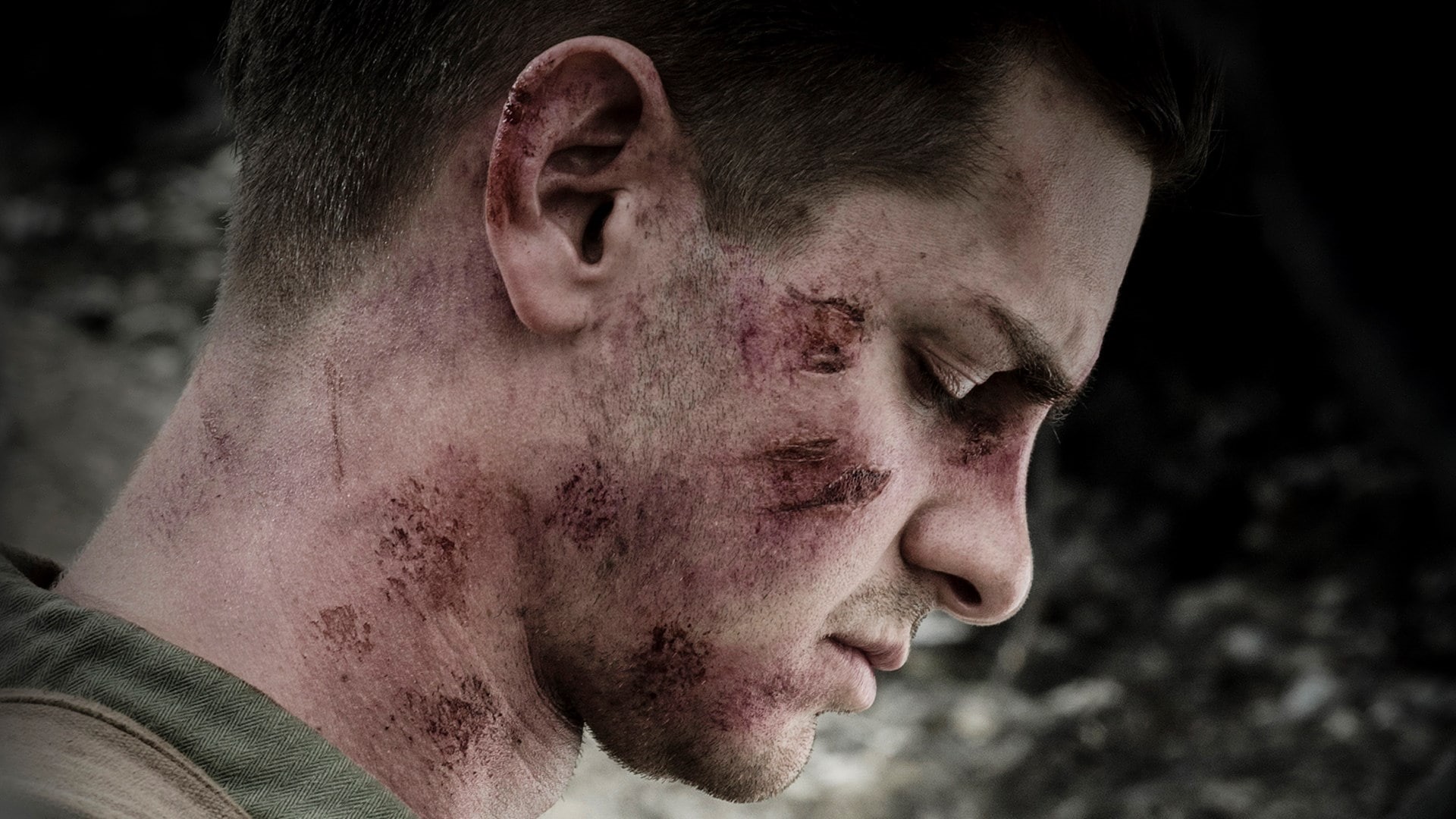 sadness, depression - sadness, 1080P, adult, emotion, hacksaw ridge, men, human body part, one person, looking, close-up, dirt, portrait, body part, dirty, HD Wallpaper