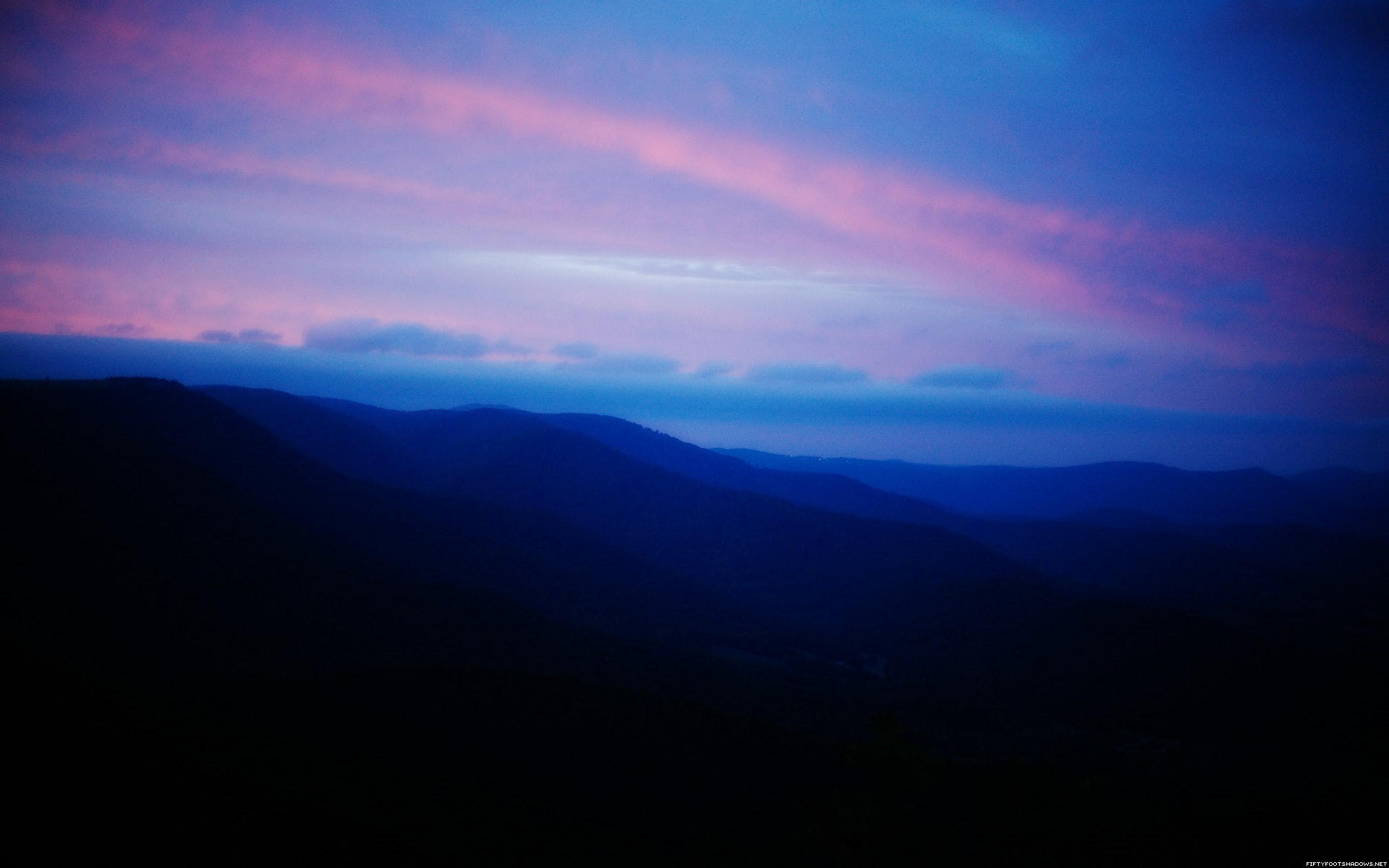 landscape, ridges, 1080P, blue, mountains, HD Wallpaper