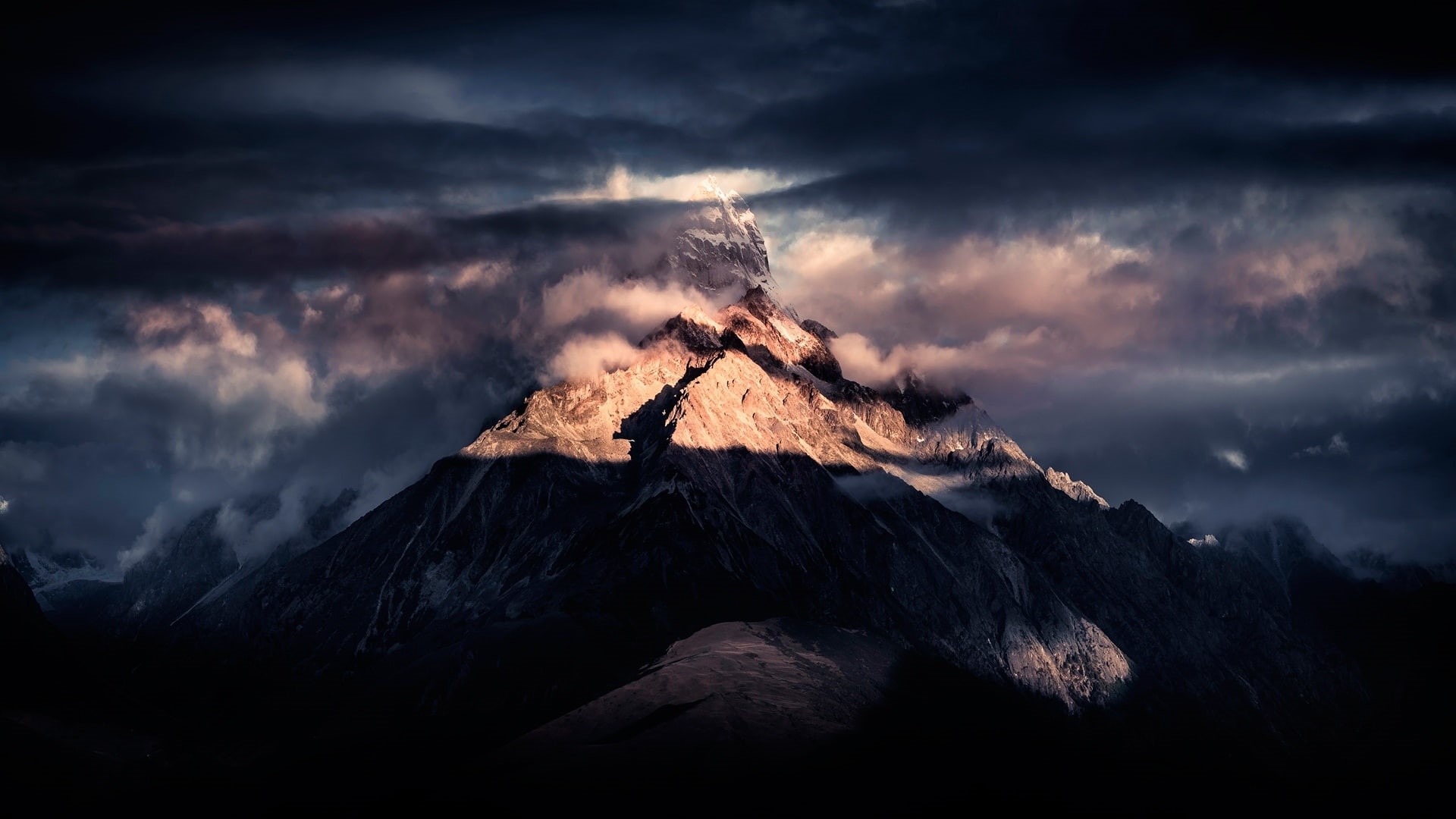 tibet, batang, garze, genyen, genie mountain, cumulus, shaluli mountains, mountain range, genyen mountain, china, genyen massif, mount genie, himalayas, HD Wallpaper