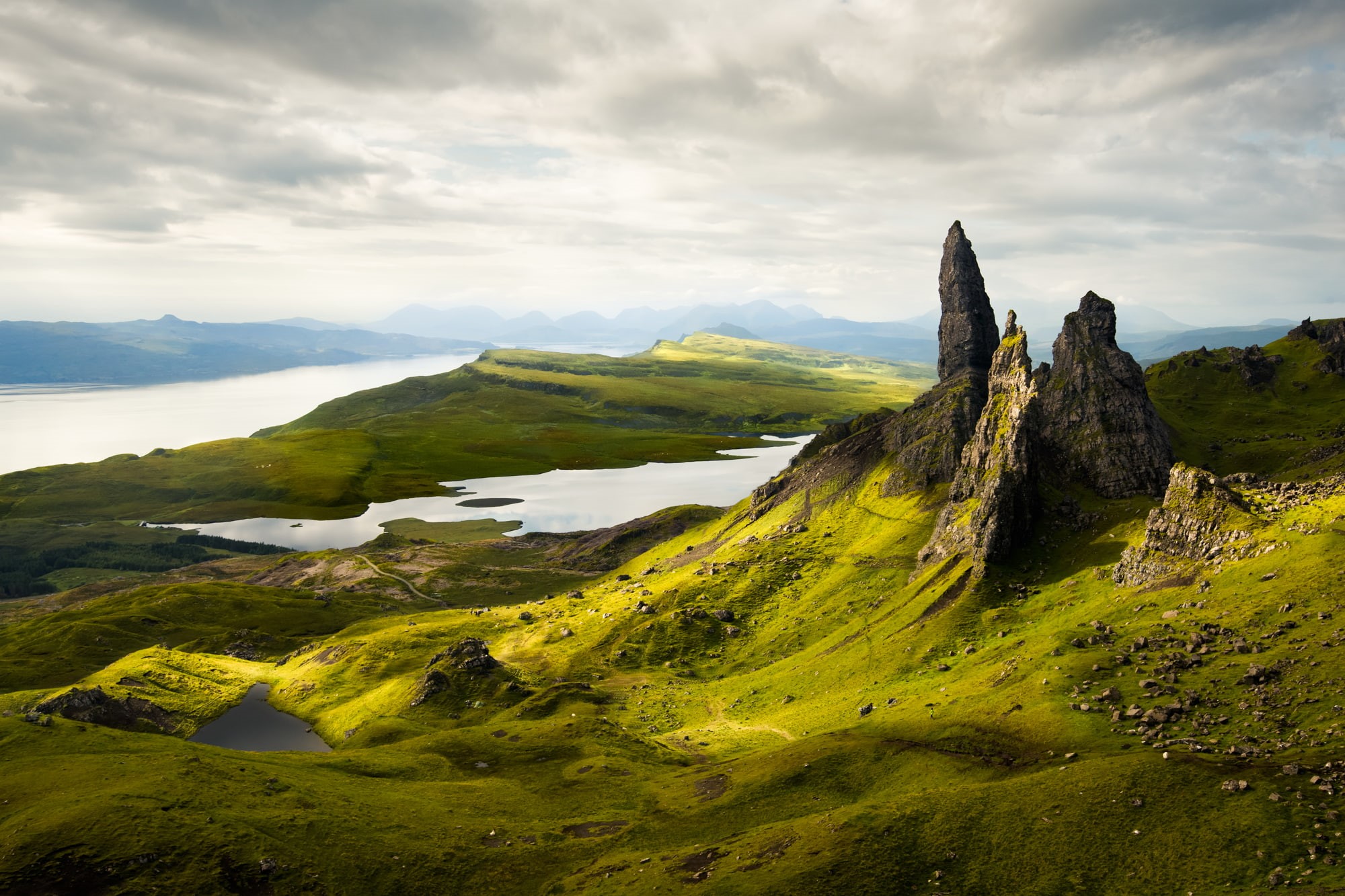 scotland, 1080P, mountains, morning, Old Man of Storr, HD Wallpaper