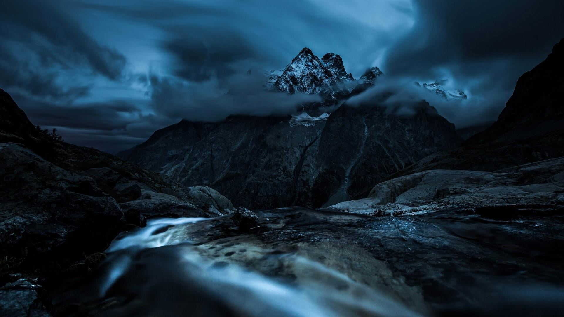 power in nature, dramatic sky, land, french alps, massif, mont pelvoux, europe, mountain range, snow, cloud, beauty in nature, mountain, no people, landscape, HD Wallpaper