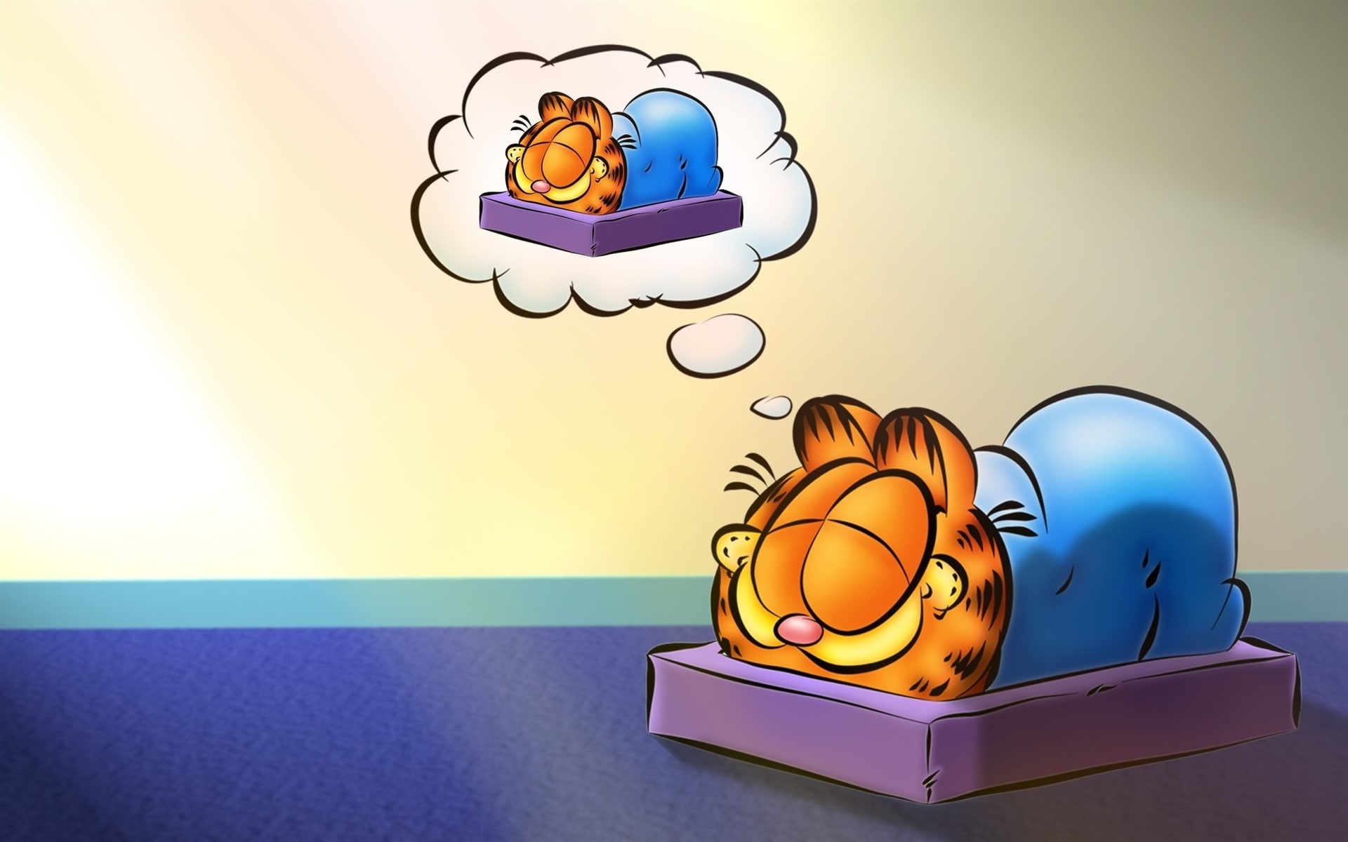 Garfield, sleeping, 1080P, Star, dreaming, picture, Cartoon, HD Wallpaper