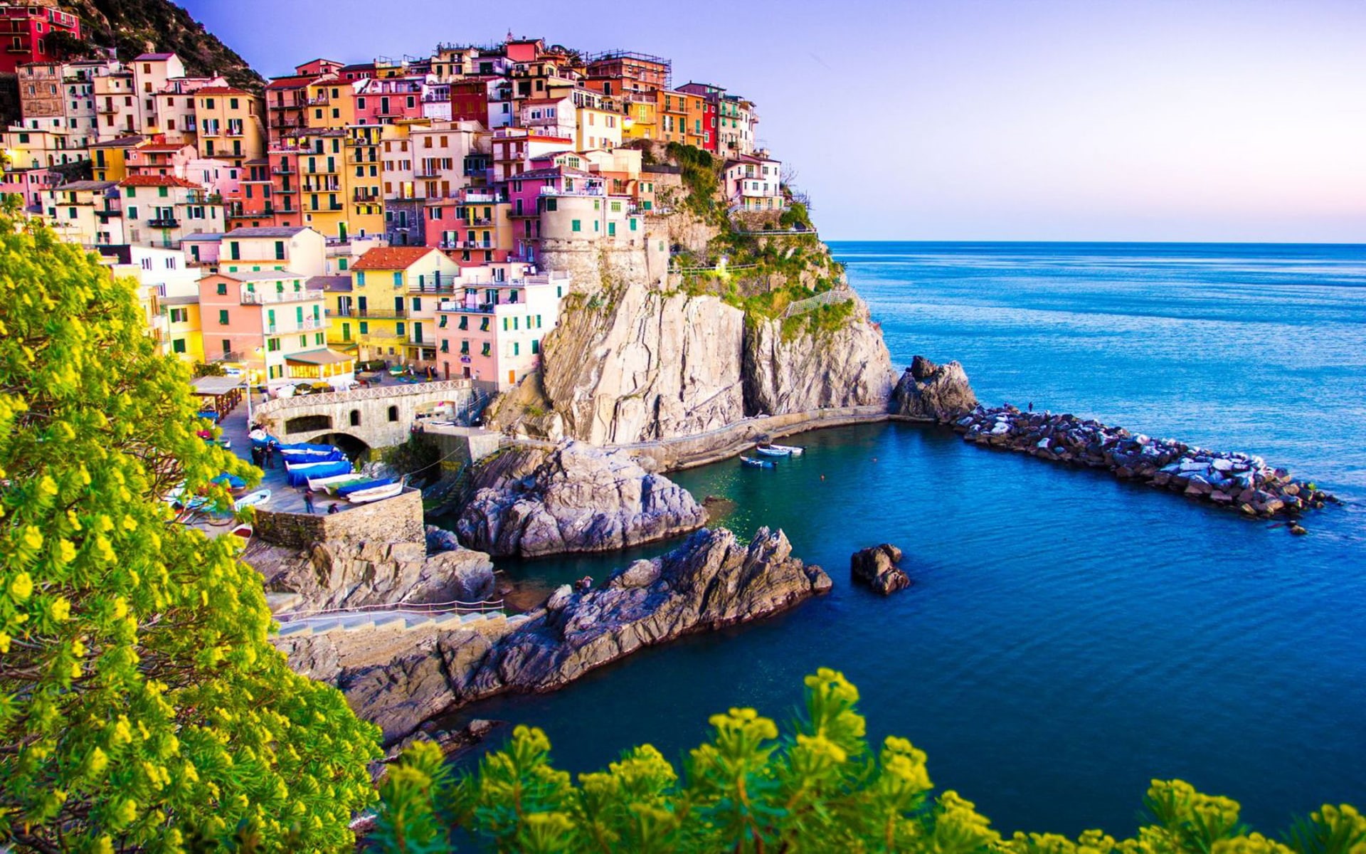 manarola, landscape, pc, 1080P, desktop, italy, hd, tablet, HD Wallpaper