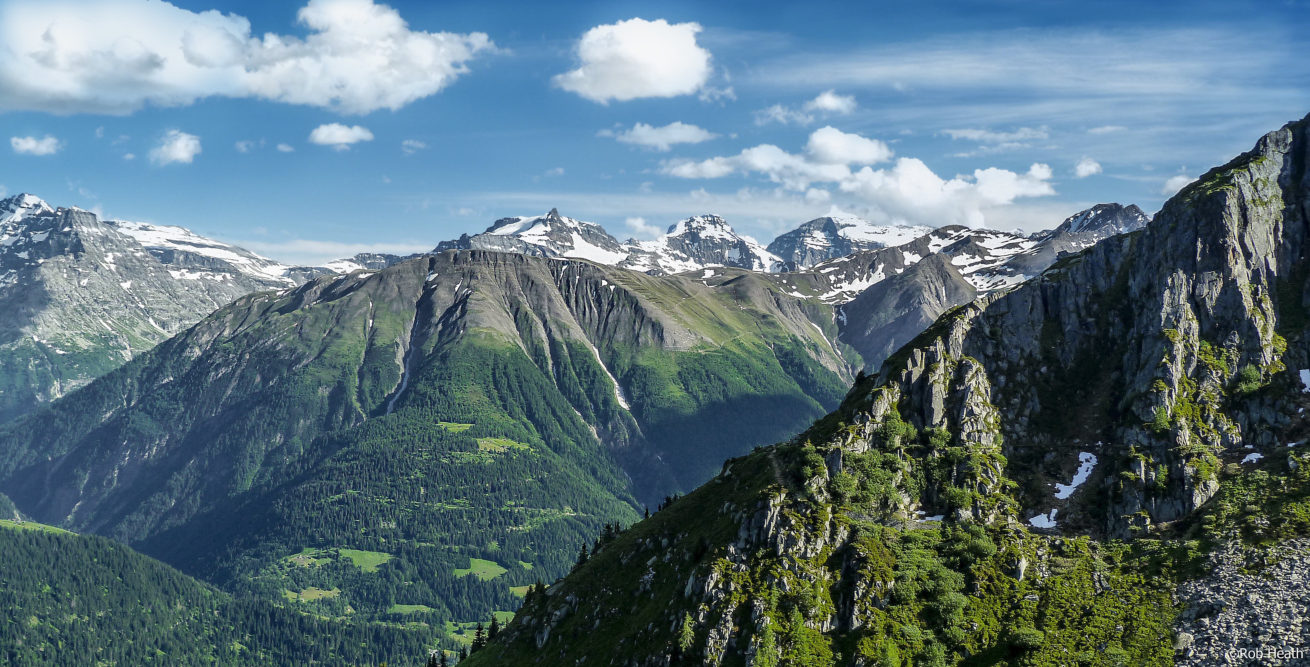 landscape, snow, Wallis, region, europe, Swiss Alps, outdoors, white, travel, rock - Object, european Alps, Switzerland, Bettmeralp, scenics, clouds, green, HD Wallpaper