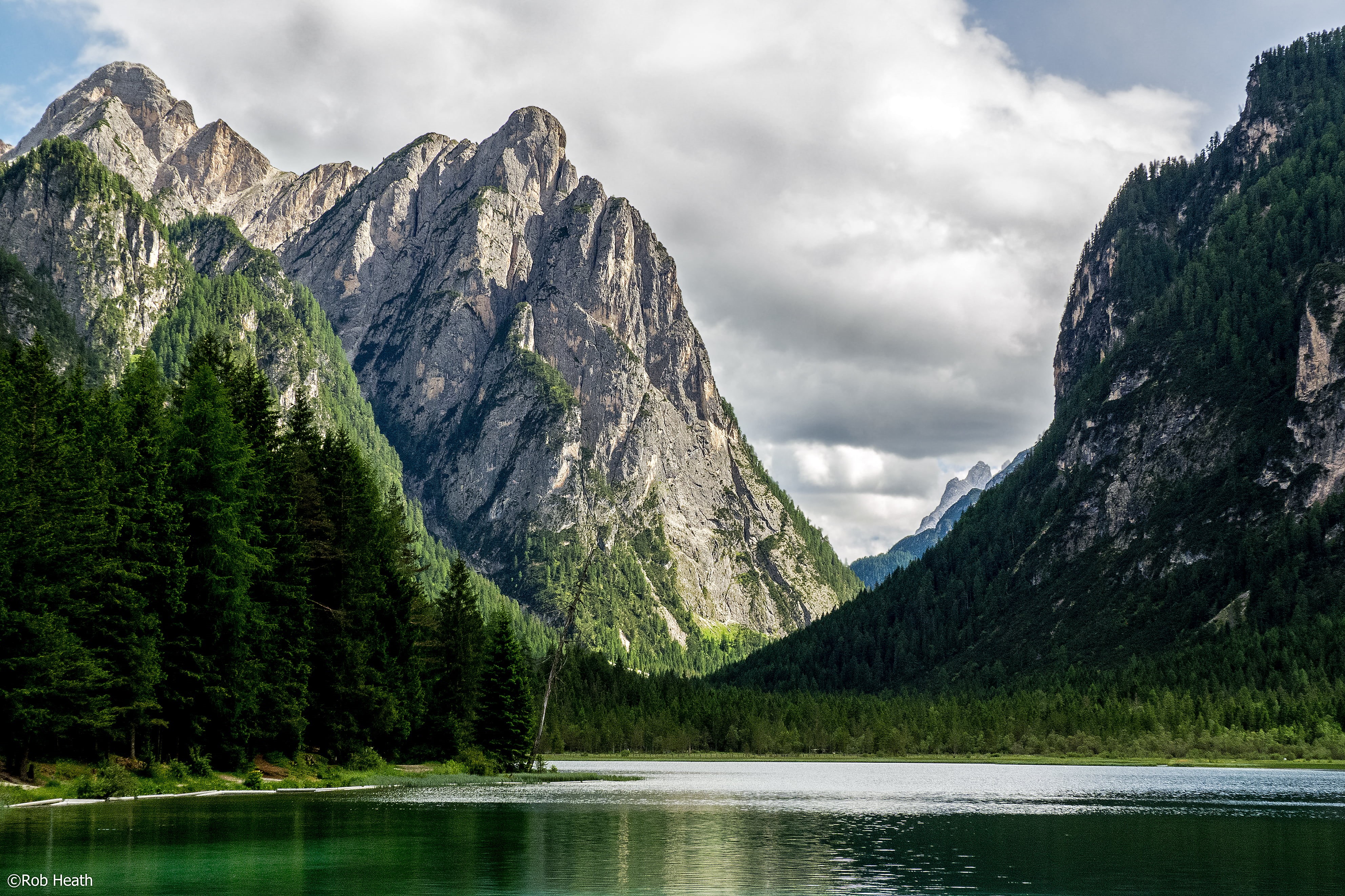 daytime, landscape, Pusteria, near, mountain, rock - Object, mountain Peak, lake, Dolomites, alps, body, Alto Adige, di, forest, Italy, Valle, tree, rocky, HD Wallpaper