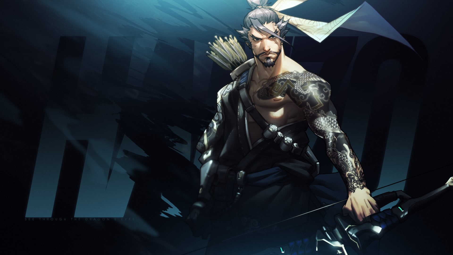 belief, Hanzo (Overwatch), males, real people, spirituality, bow, 1080P, mikoyanx (Author), three quarter length, architecture, representation, Blizzard Entertainment, HD Wallpaper
