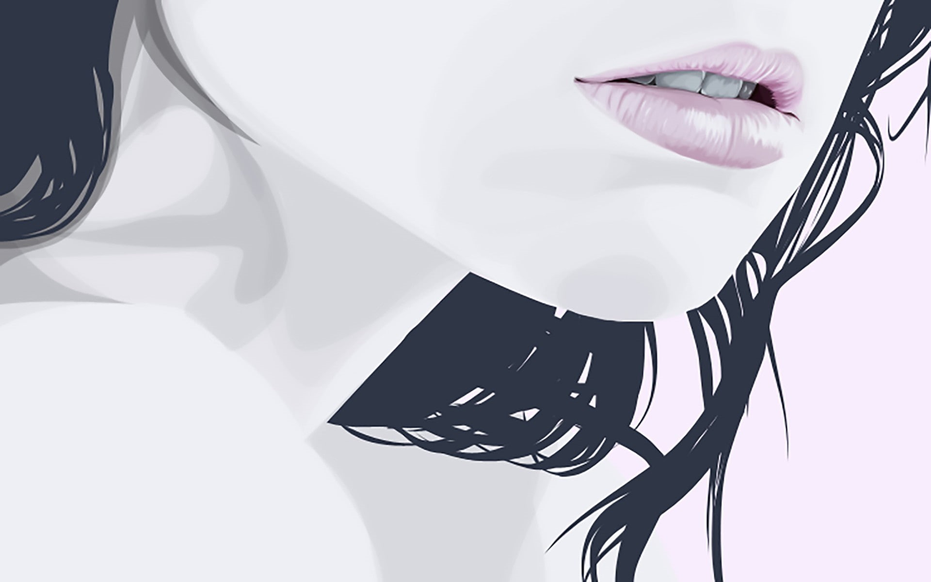 Vexel, 1080P, lips, vector, Yuschav Arly, HD Wallpaper