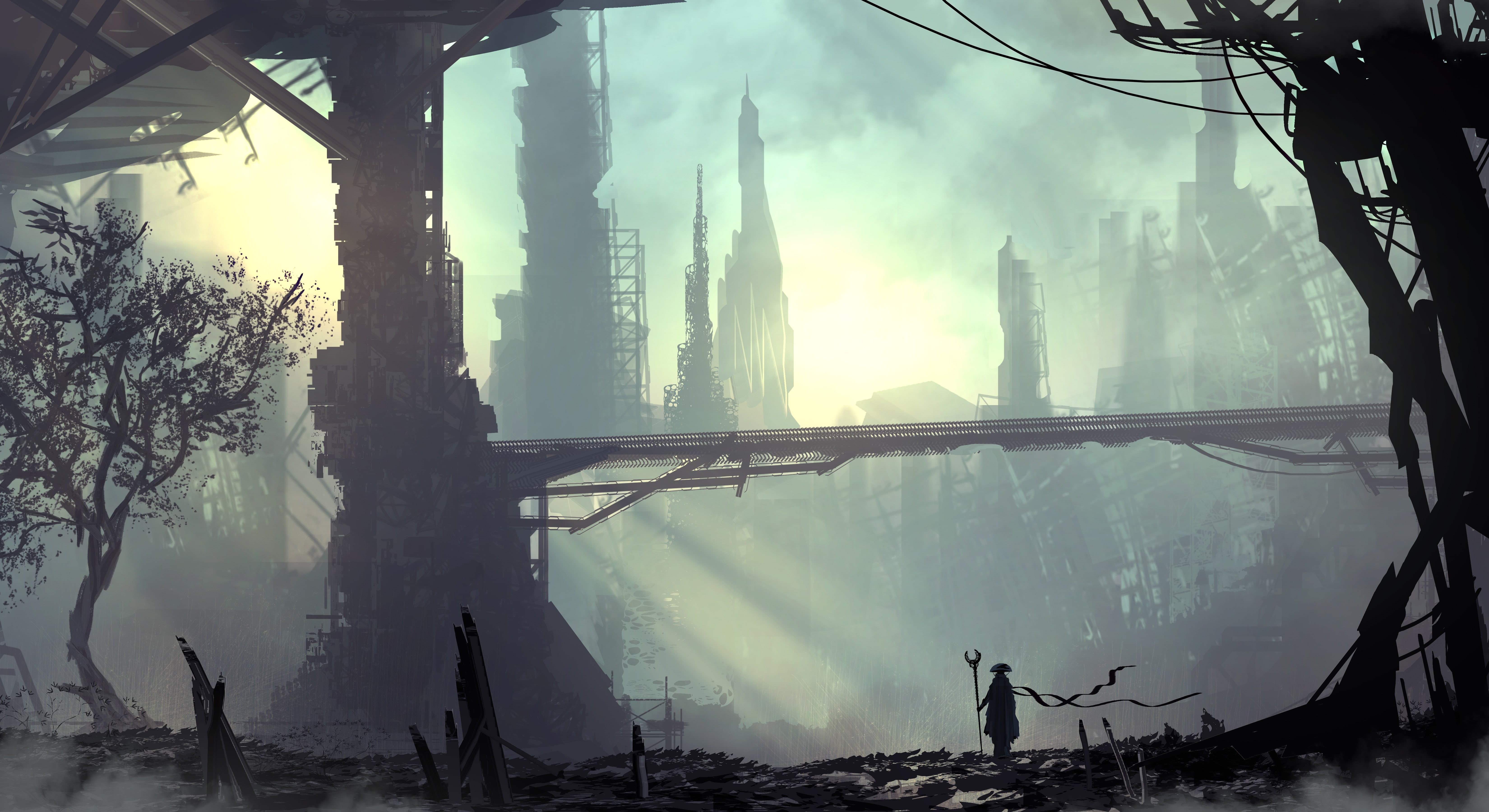 5K, TacoSauceNinja, Futuristic, cyberpunk, HD Wallpaper