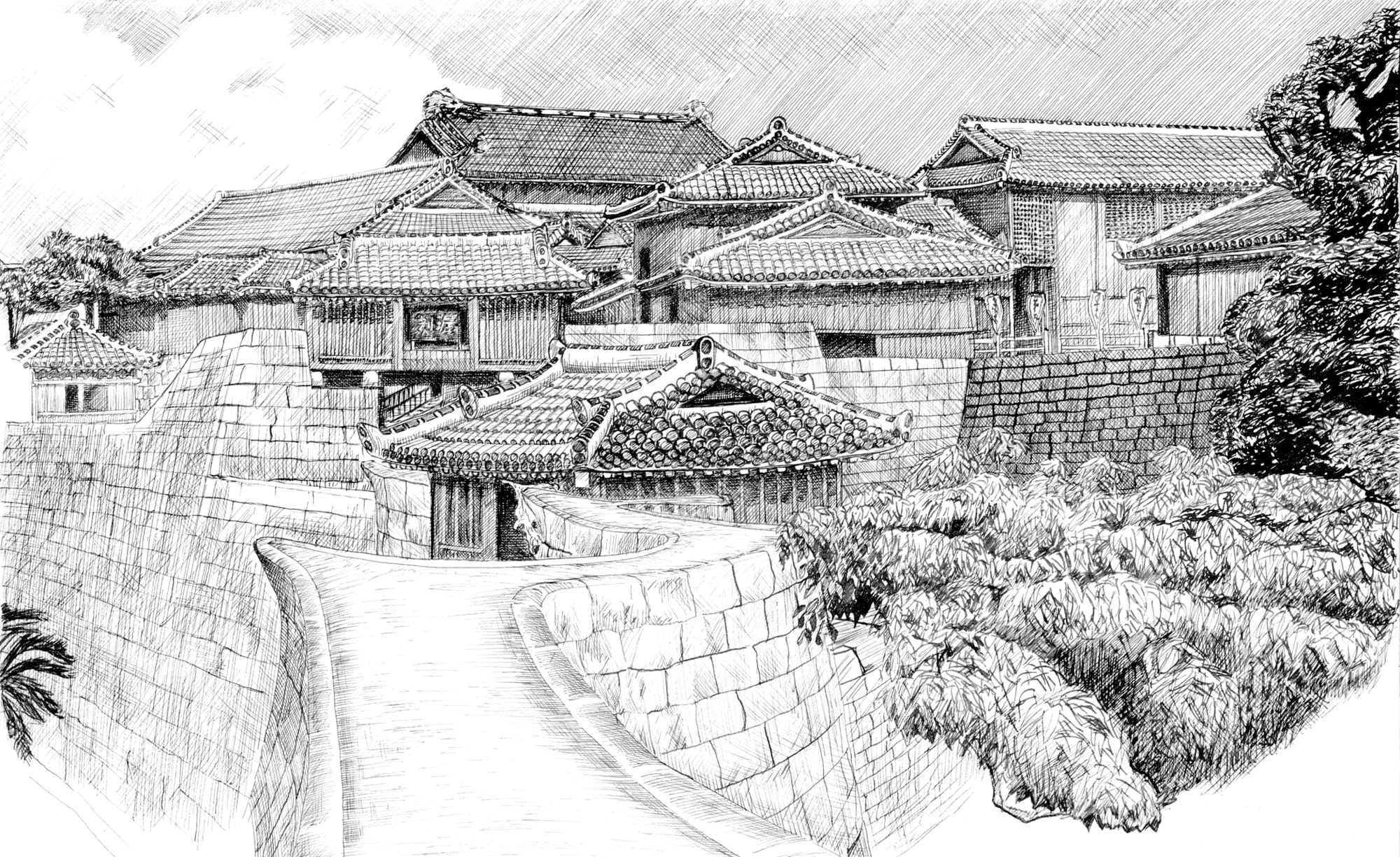sunlight, built structure, Japanese Castle, obsolete, old-fashioned, tree, cold temperature, residential district, classical Style, no people, day, 1080P, HD Wallpaper