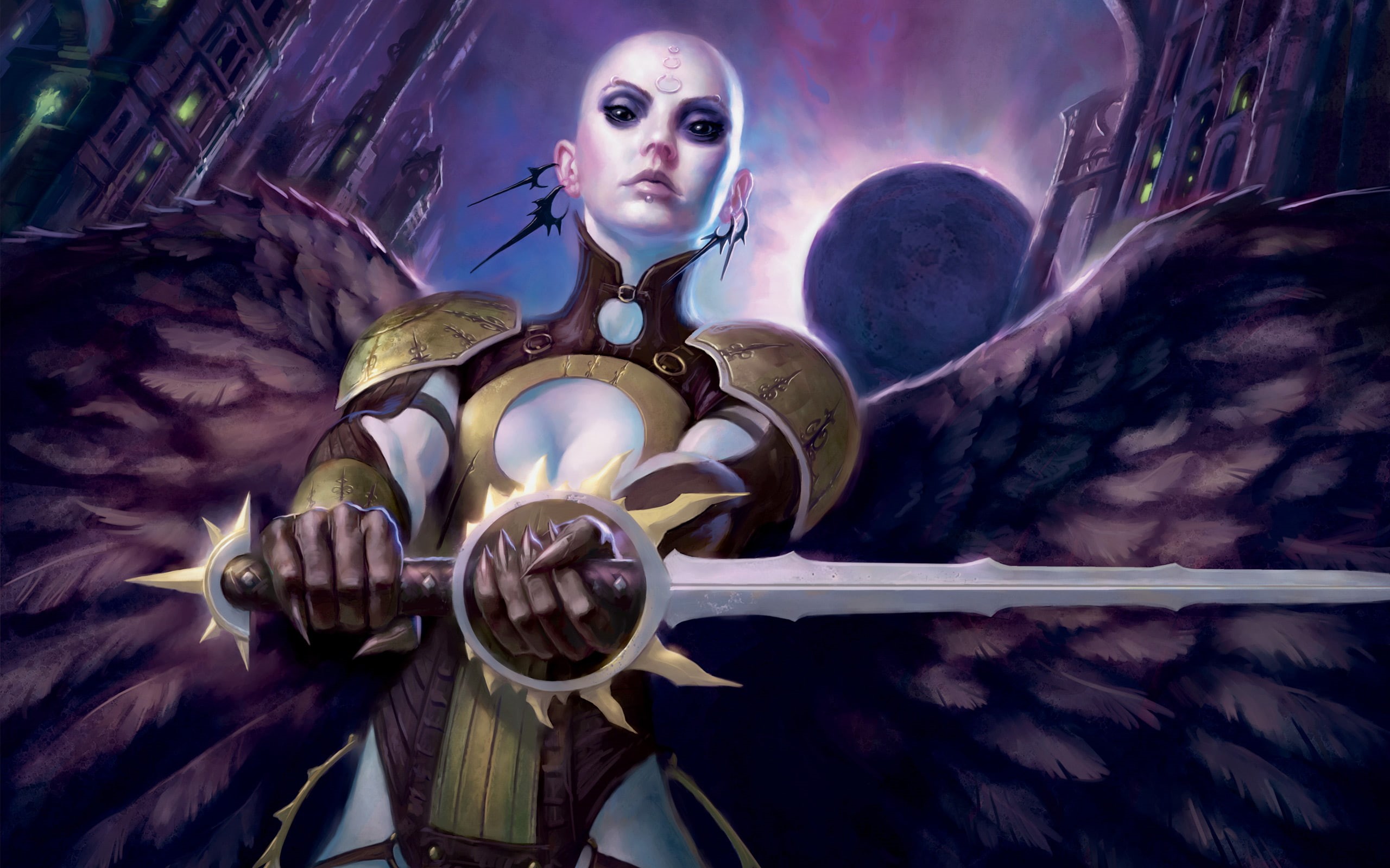 despair, 2K, sword, angel, hd, gathering, drawing, magic, fantasy, the, HD Wallpaper
