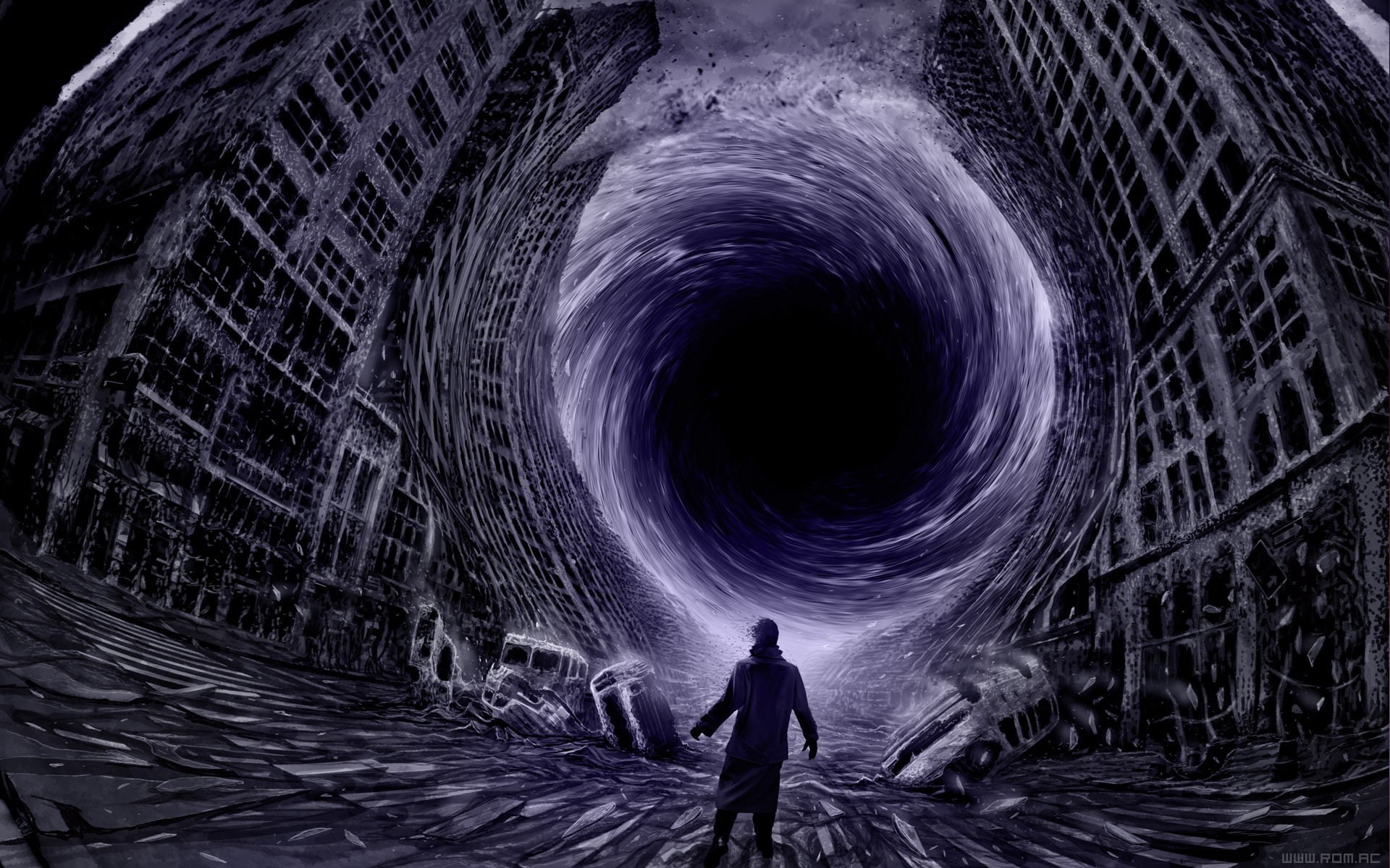 digital art, warp, Romantically Apocalyptic, Vitaly S Alexius, skyscraper, 1080P, surreal, HD Wallpaper