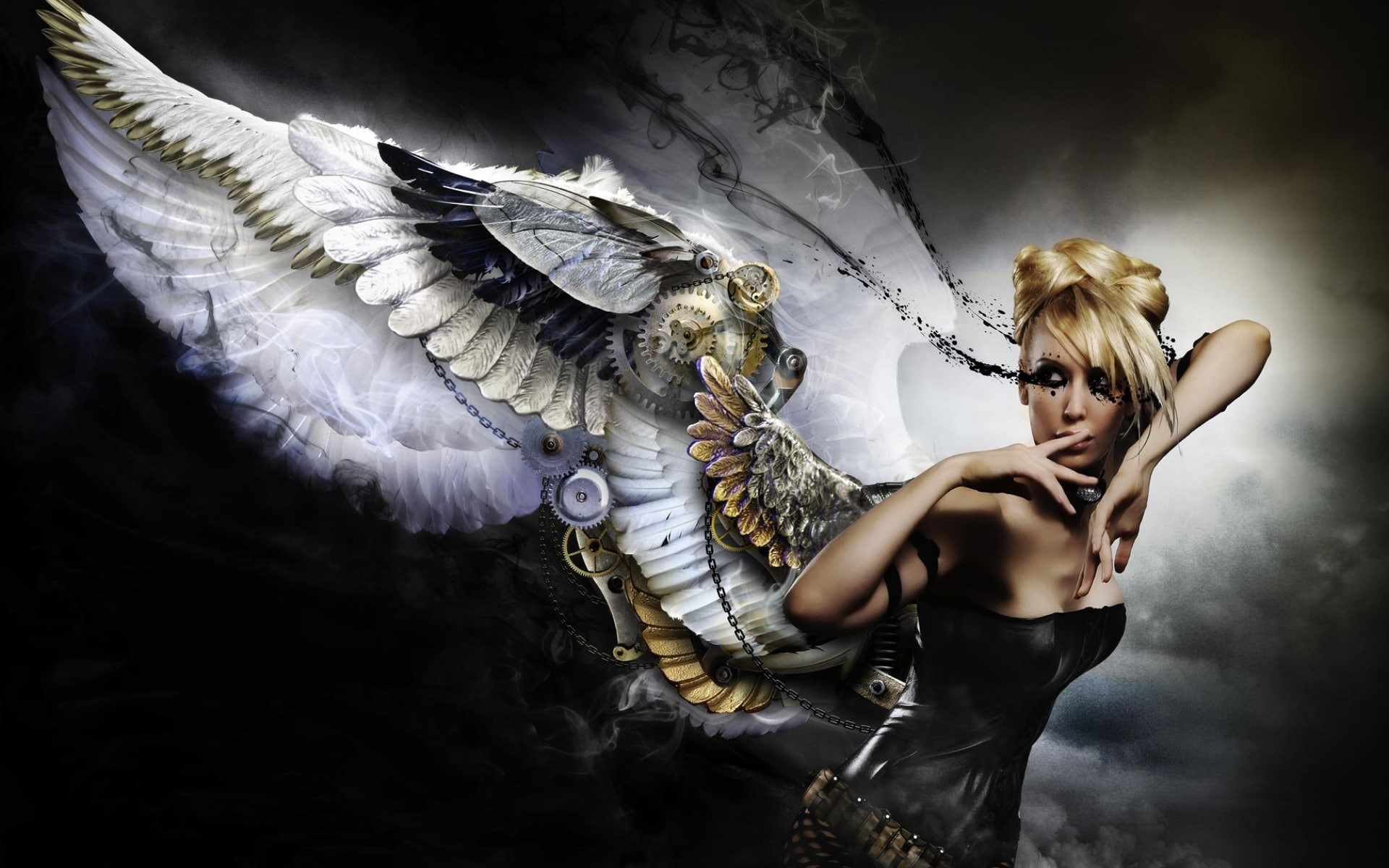 Fantasy, Blonde, 1080P, Girl, Angel, Wings, HD Wallpaper