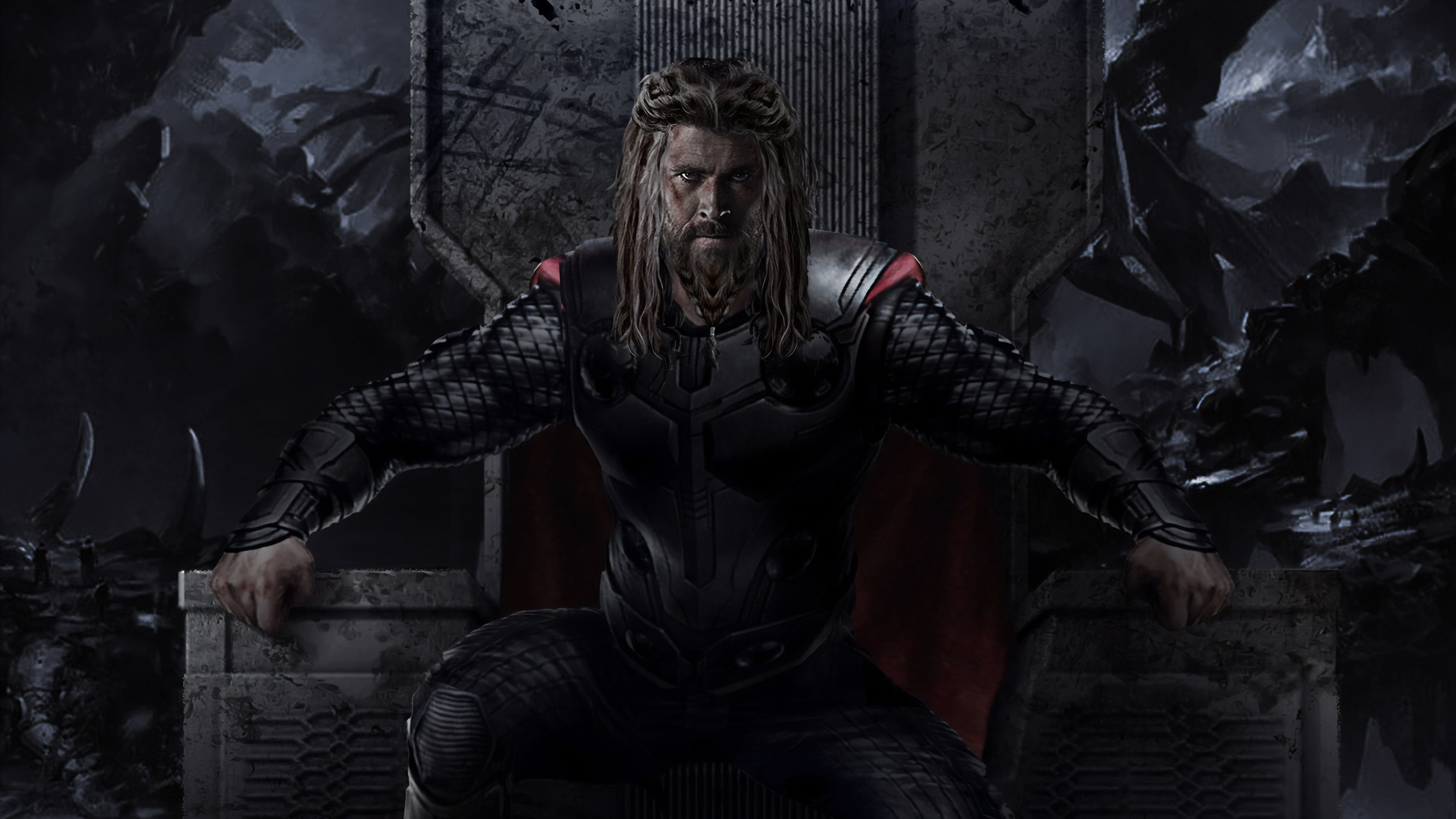 Marvel Comics, 4K, The Avengers, Thor, Avengers EndGame, HD Wallpaper