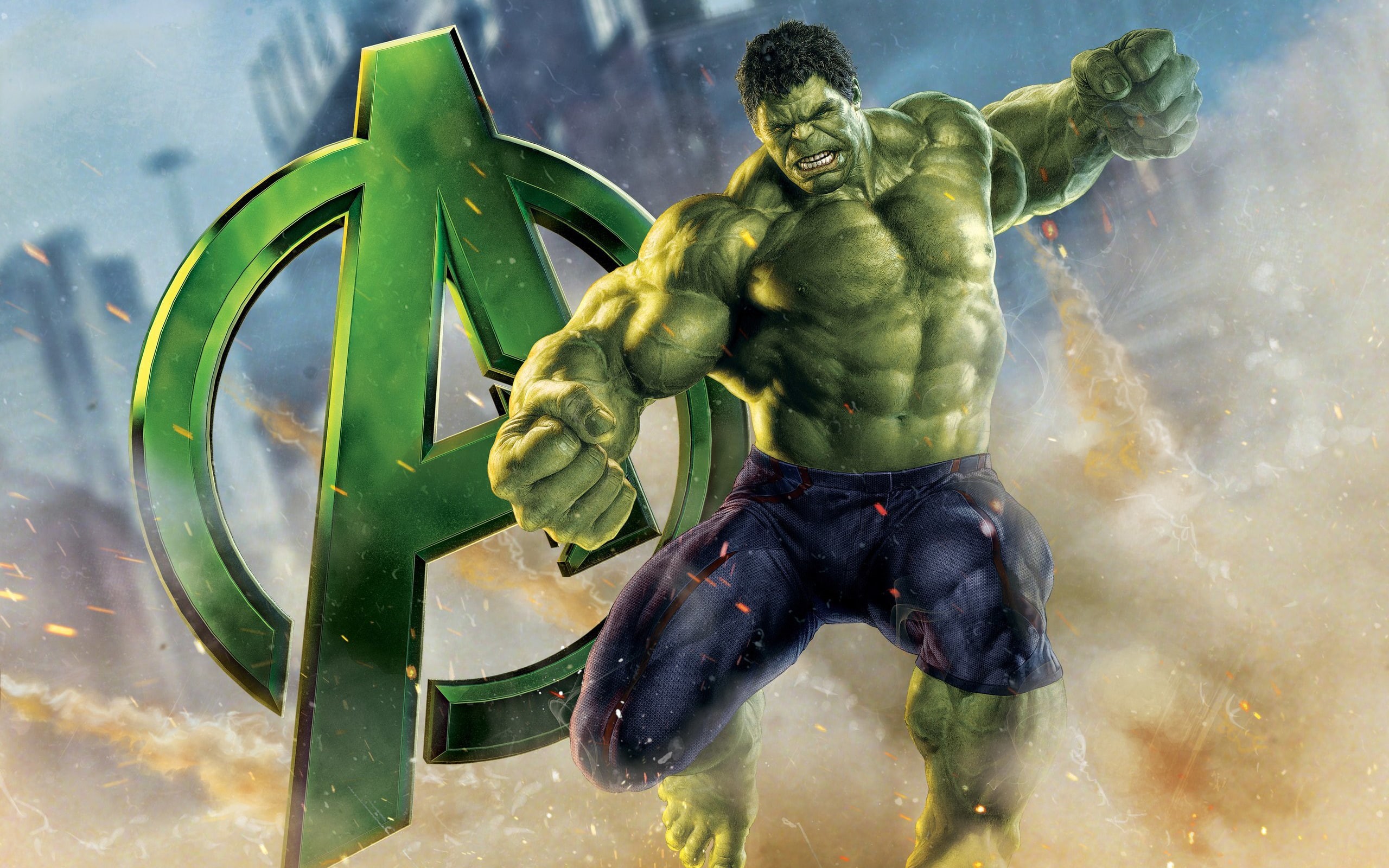 incredible, 2K, hulk, avengers, illustration, HD Wallpaper