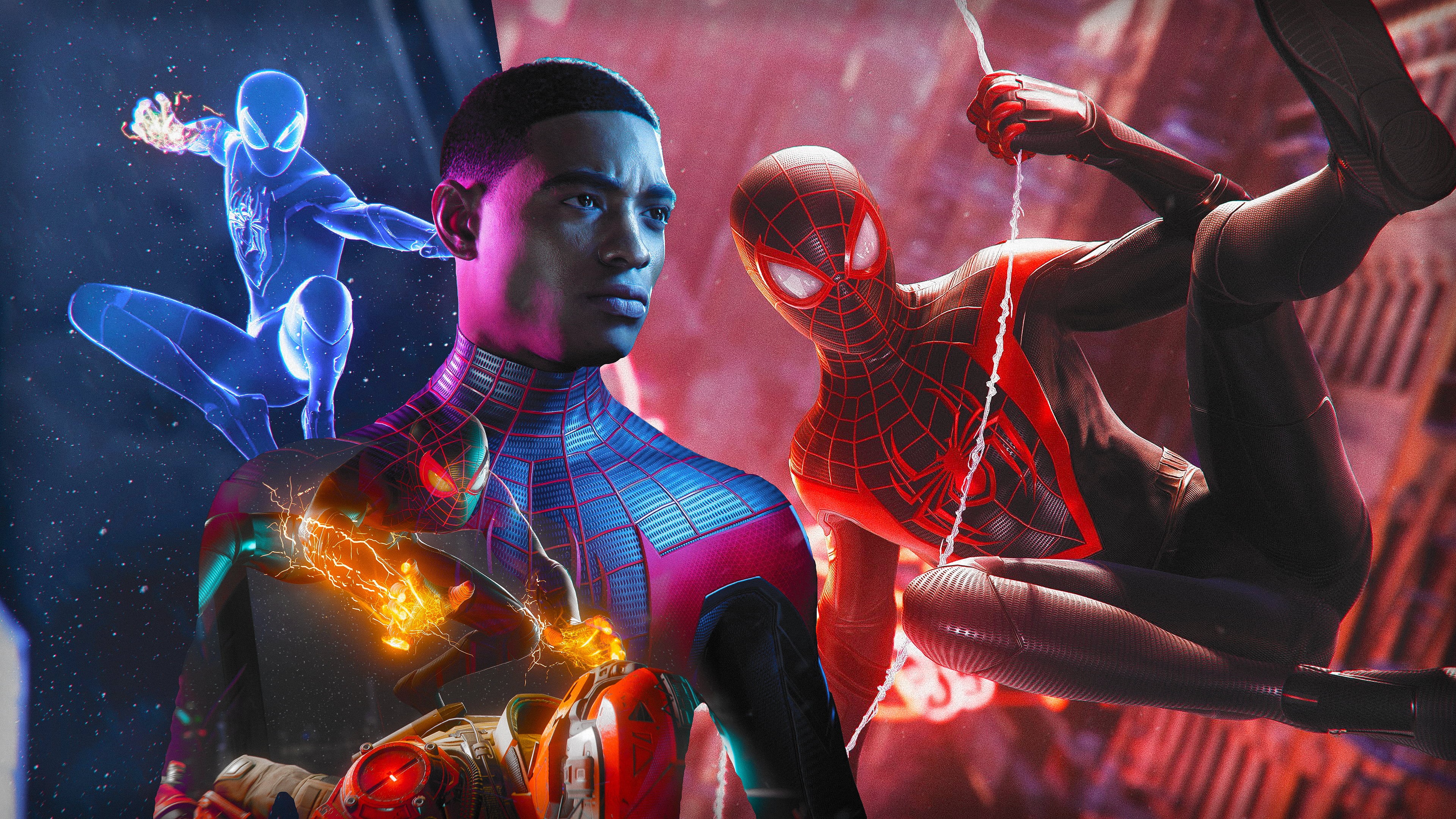 Marvel Cinematic Universe, Miles Morales, Playstation 5, Marvel Comics, comics, Marvel Vs. Capcom, Spider-Man, 4K, PlayStation, HD Wallpaper
