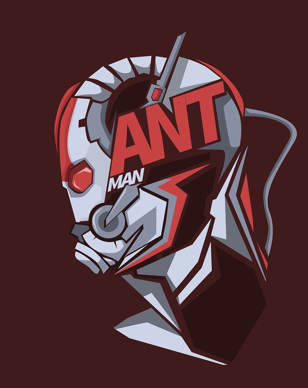Ant-Man, 720P, red background, Bosslogic, Marvel Comics, Marvel Super Heroes, Phone HD Wallpaper