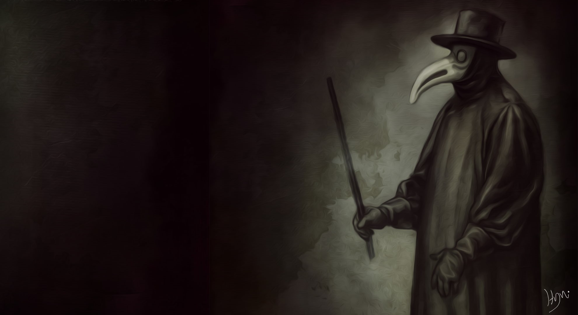 spooky, holding, 1080P, fear, copy space, building, architecture, mystery, women, horror, viruses, plague doctors, adult, indoors, The Doctor, three quarter length, HD Wallpaper