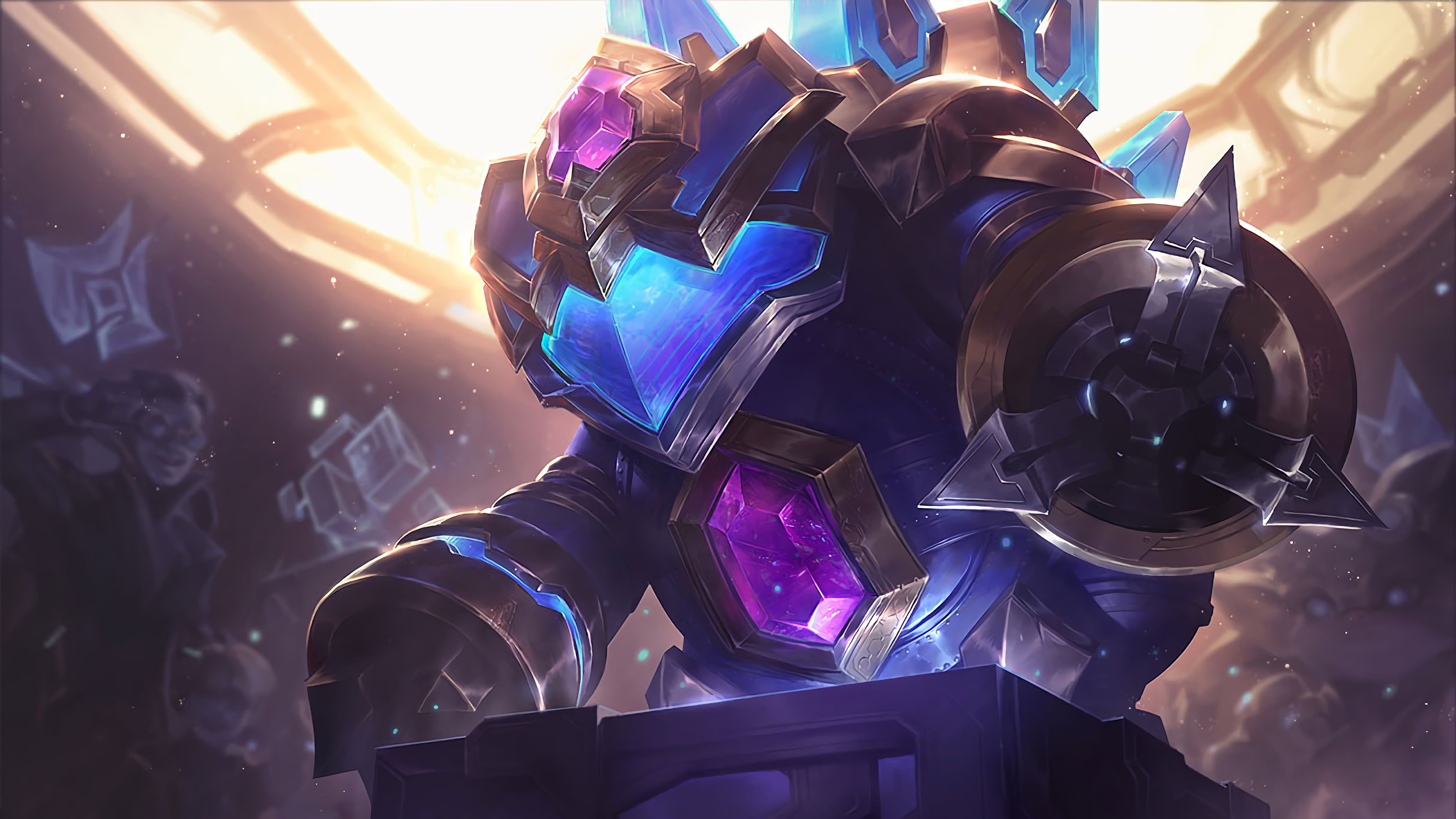 Riot Games, Rammus, video games, League of Legends, Hextech, character design, skin, 4K, HD Wallpaper