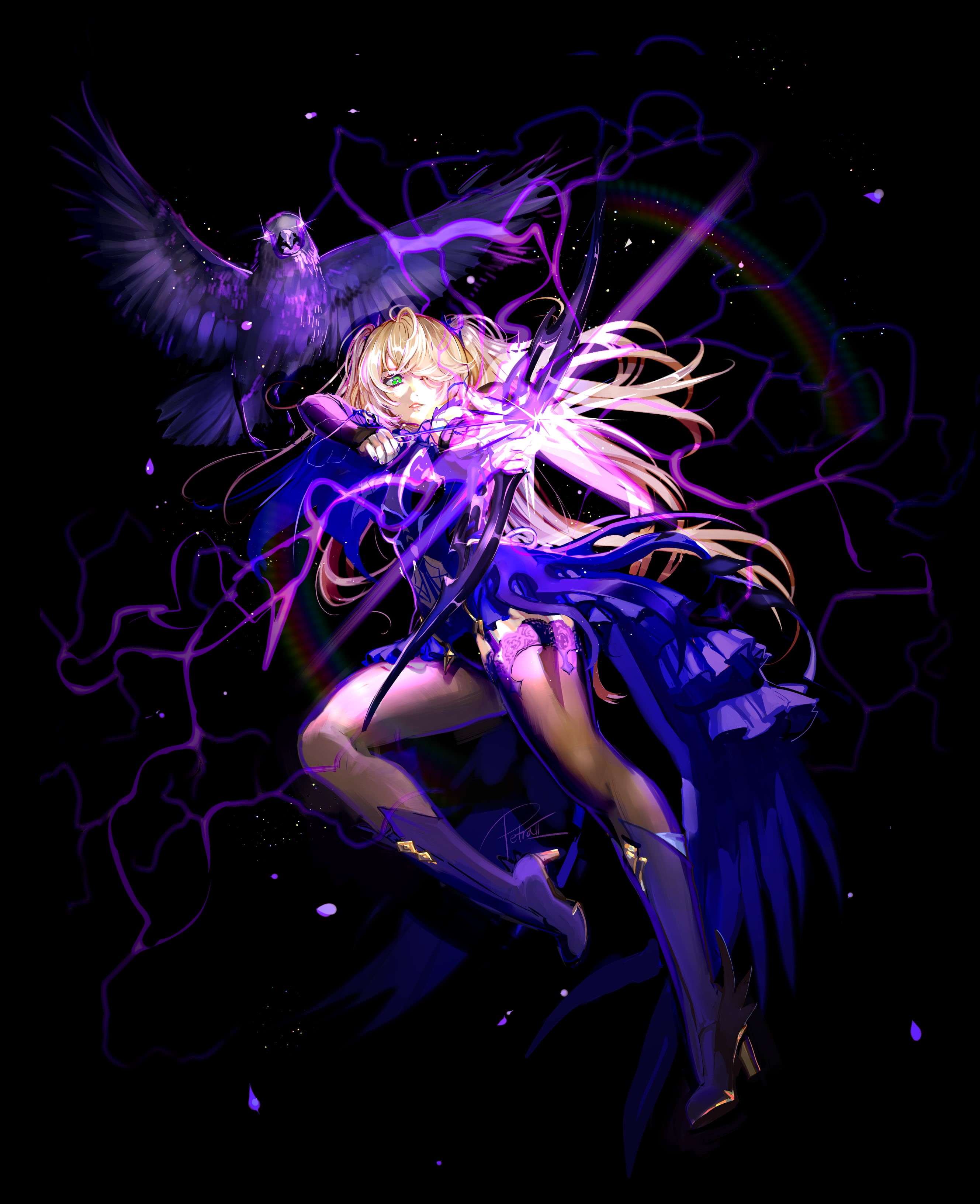 2K, Genshin Impact, Fischl (Genshin Impact), Phone HD Wallpaper