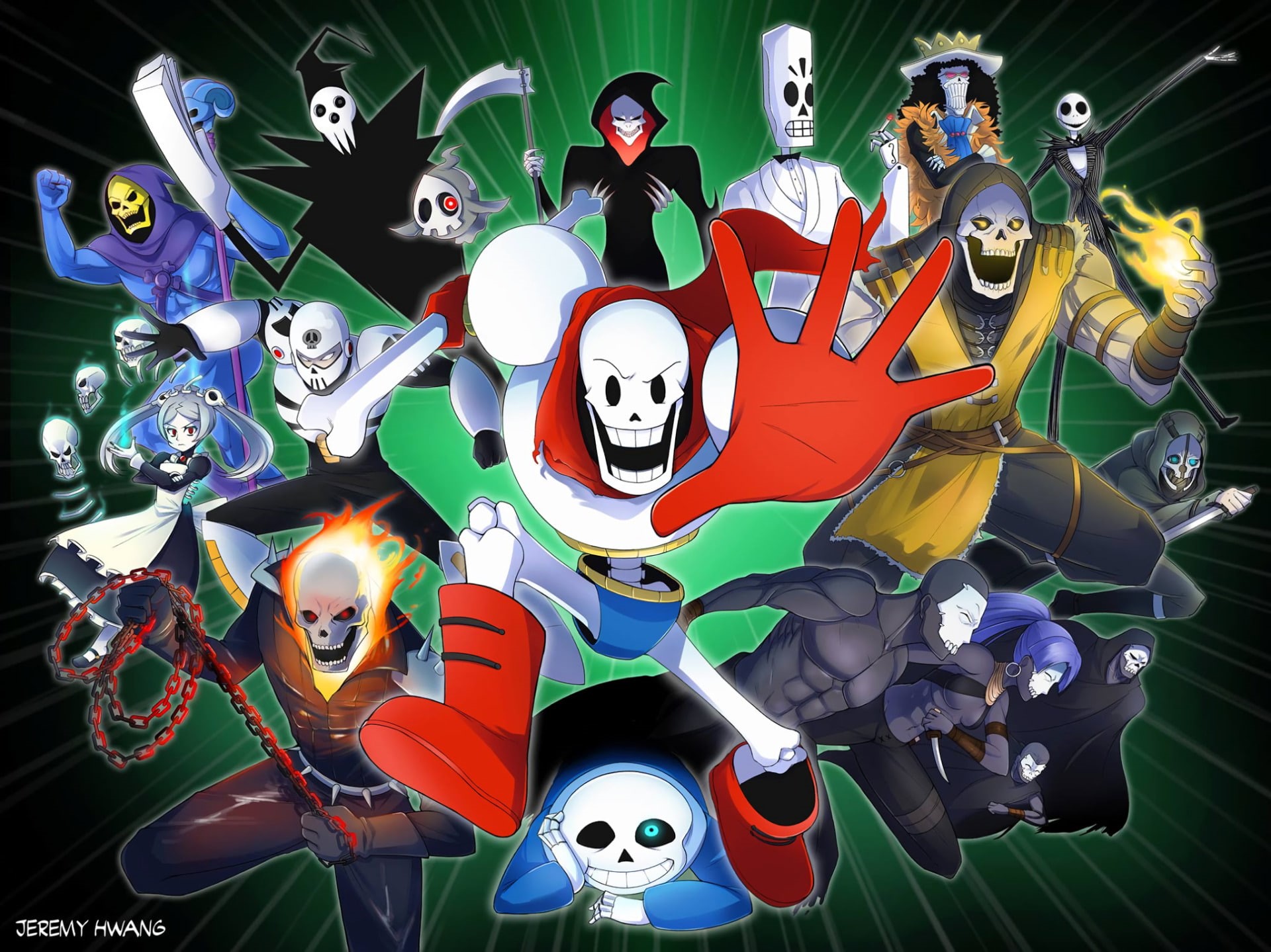 Brook (One Piece), Video Game, Skull Man (Mega Man), human representation, still life, celebration, male likeness, multi colored, disguise, festival, representation, HD Wallpaper