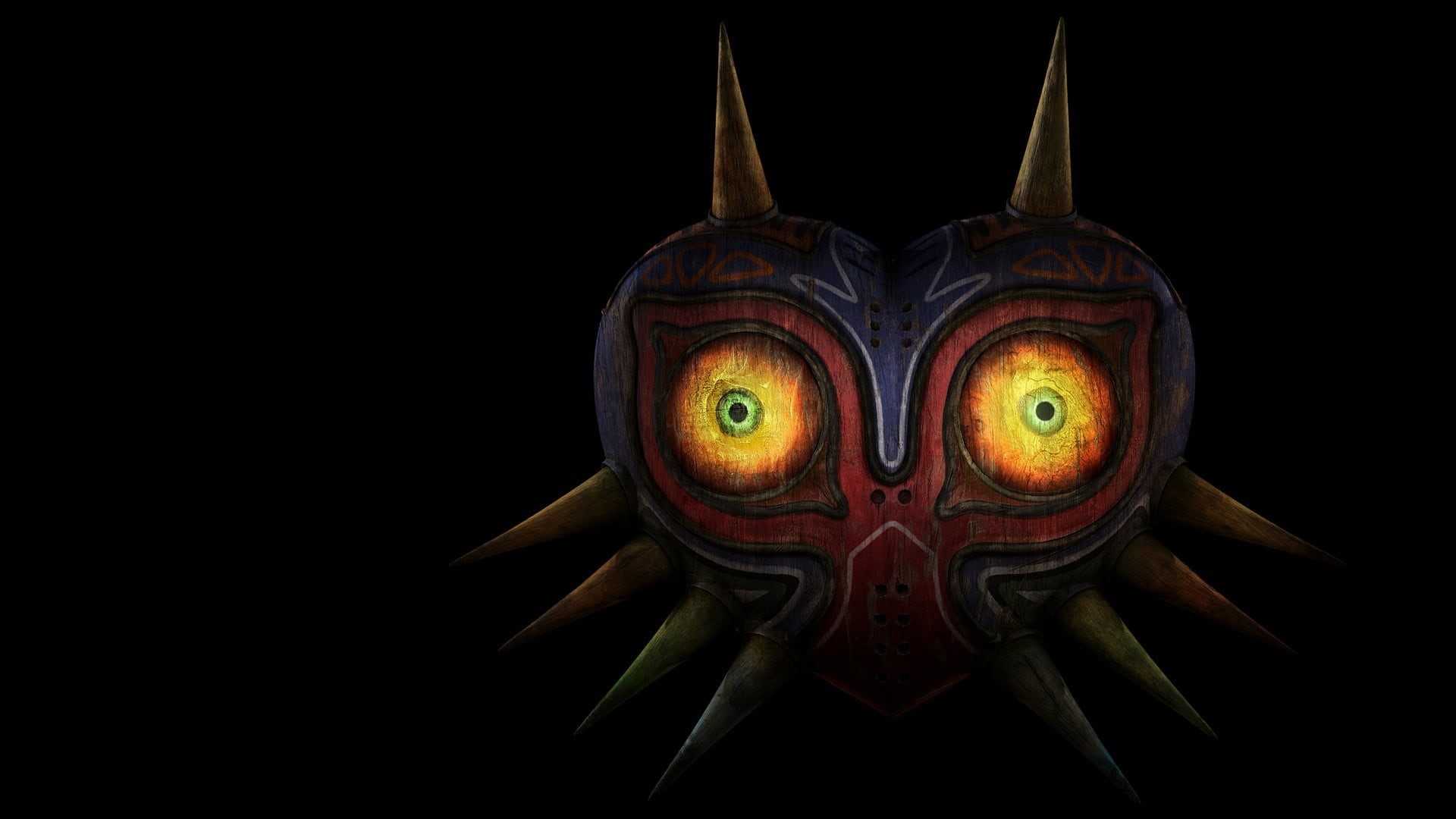 still life, copy space, illustration, indoors, black background, human representation, no people, cut out, 1080P, The Legend of Zelda, design, dark, representation, HD Wallpaper