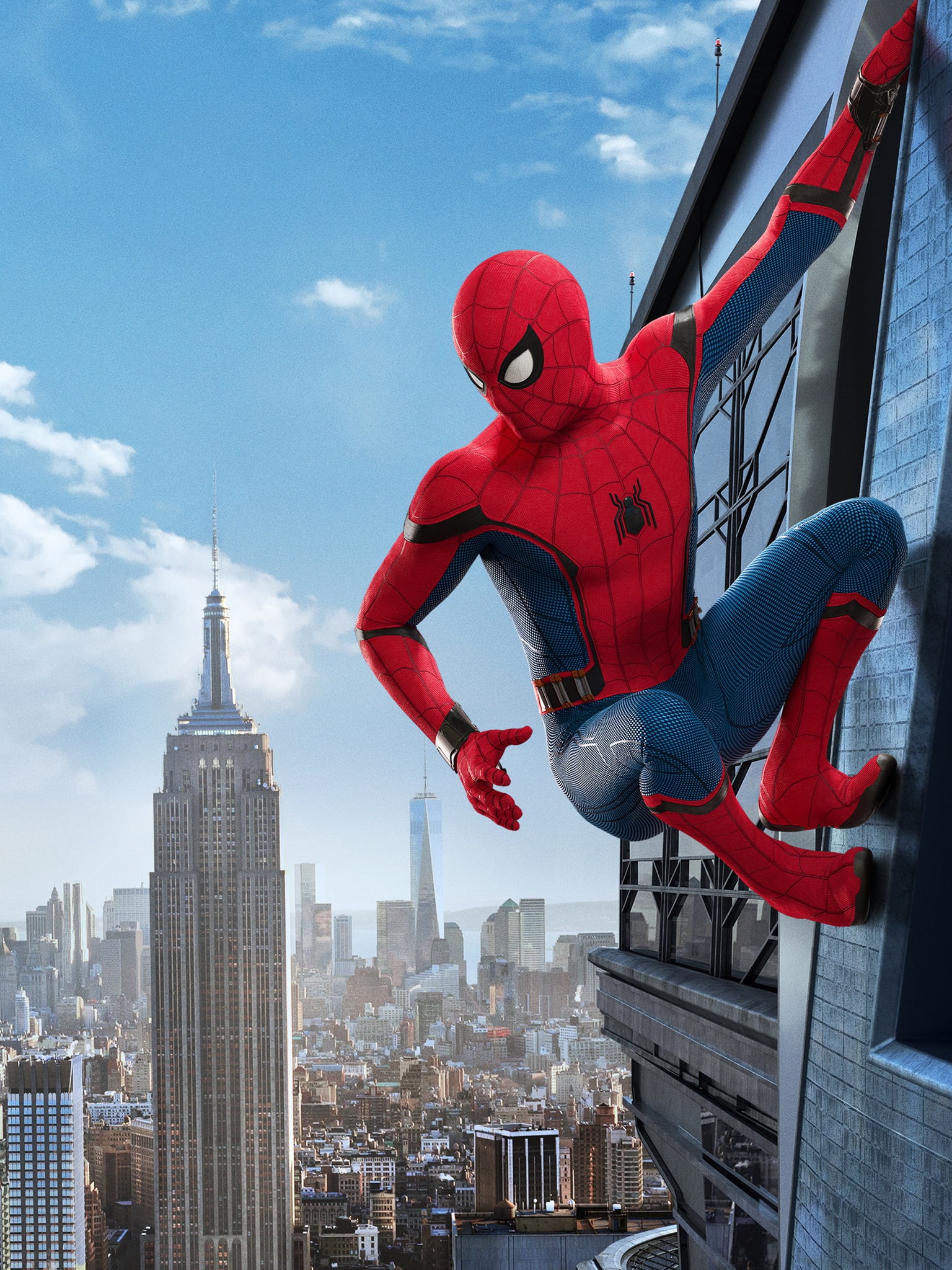 cityscape, Spider-Man Homecoming (Movie), Spider-Man, portrait display, 1080P, superhero, Peter Parker, Phone HD Wallpaper
