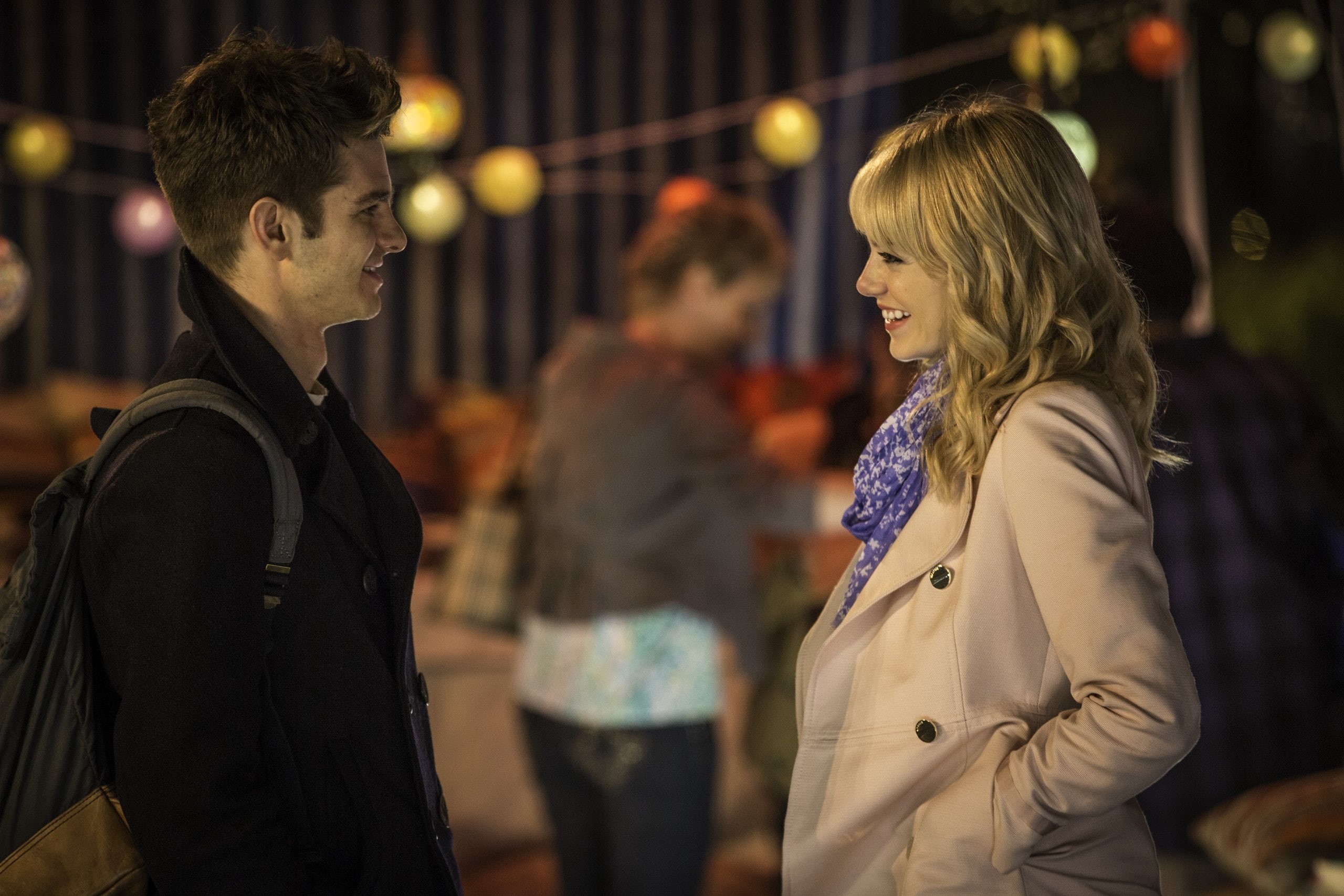 film, emma stone, spidey, gwen stacy, peter parker, the amazing spider man 2, andrew garfield, 2K, spider man, HD Wallpaper