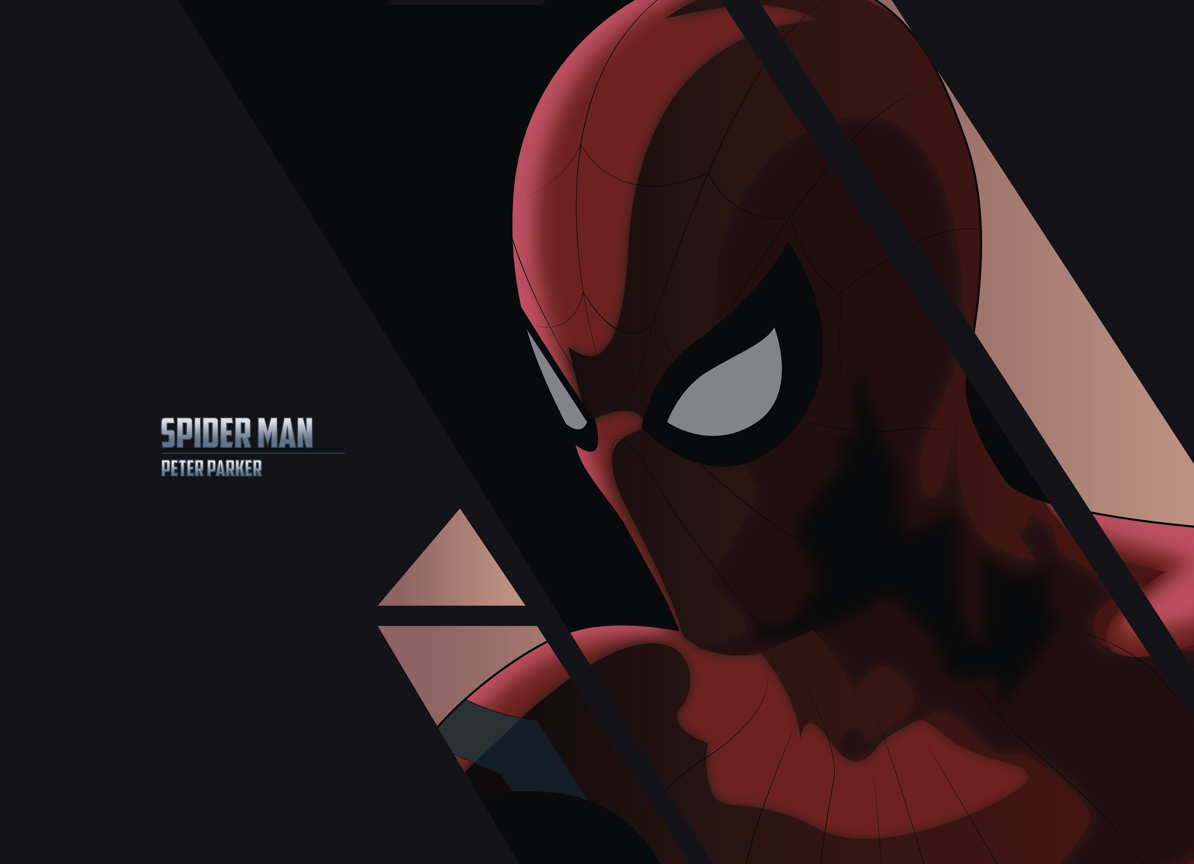 Peter Parker, Spider-Man, 4K, 4K, Minimal, HD Wallpaper