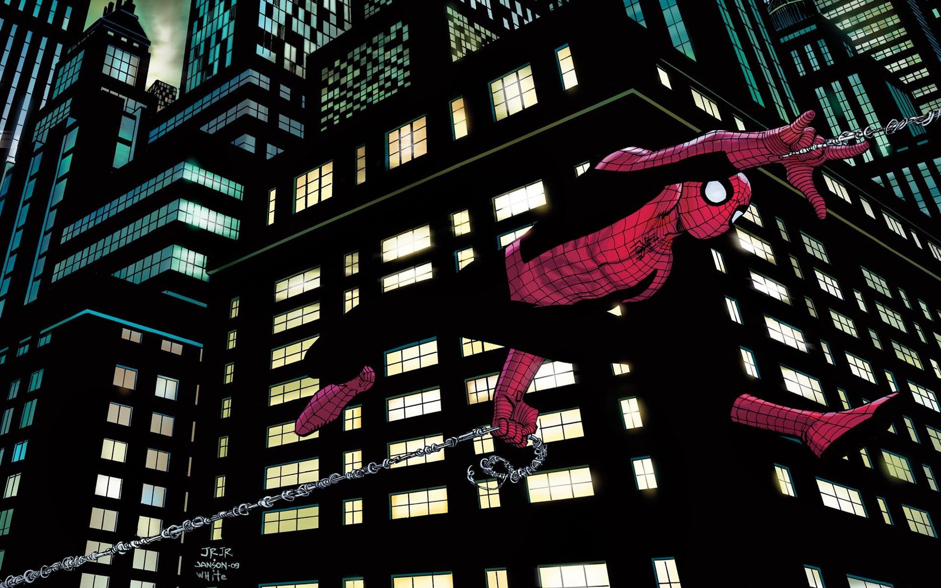 1080P, superhero, uSA, close-up, illuminated, nature, new York State, downtown District, night, pattern, building Exterior, hanging, building, full frame, HD Wallpaper