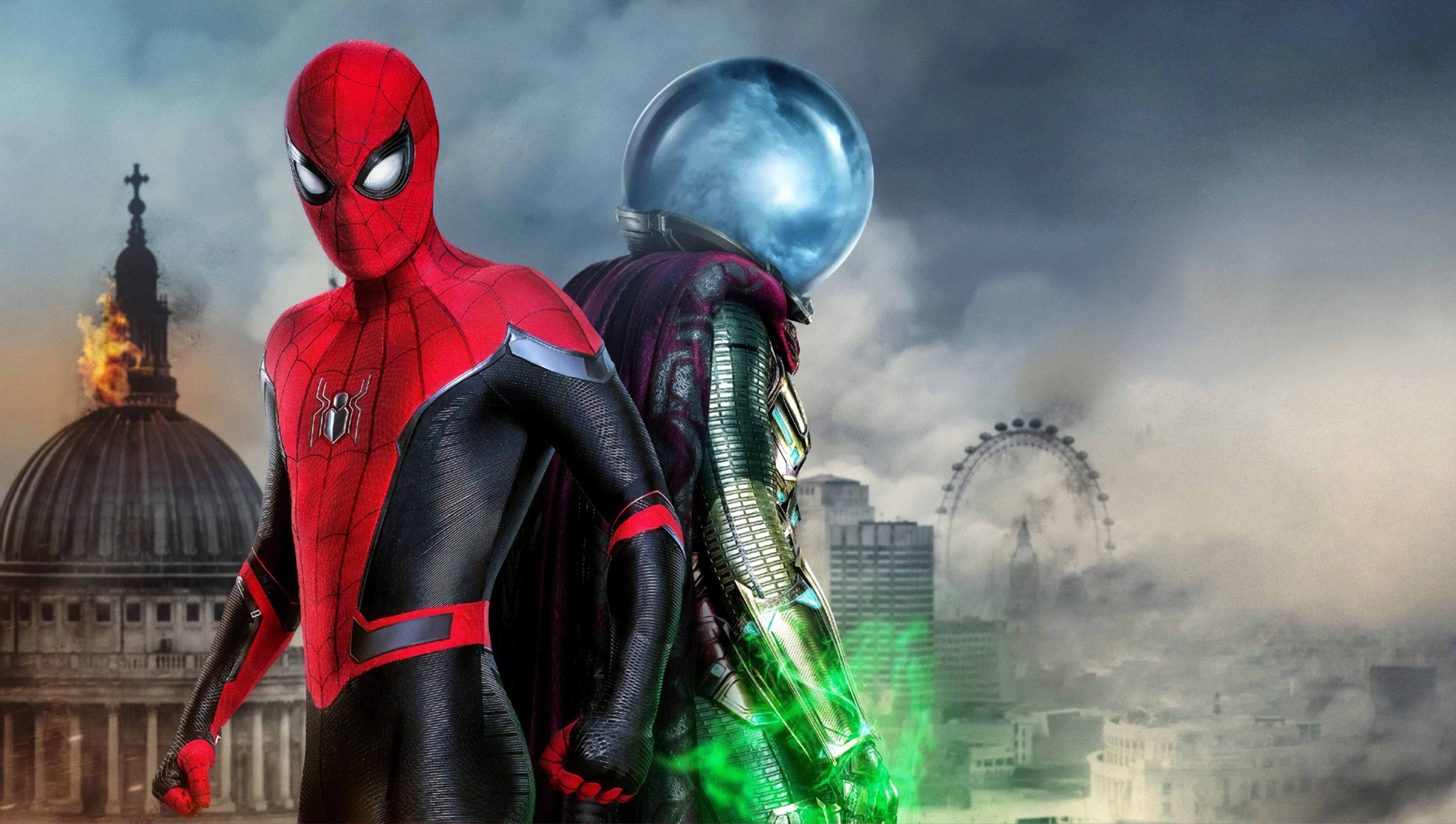 Spider-Man: Far From Home, Mysterio (Marvel Comics), Spider-Man, 5K, HD Wallpaper