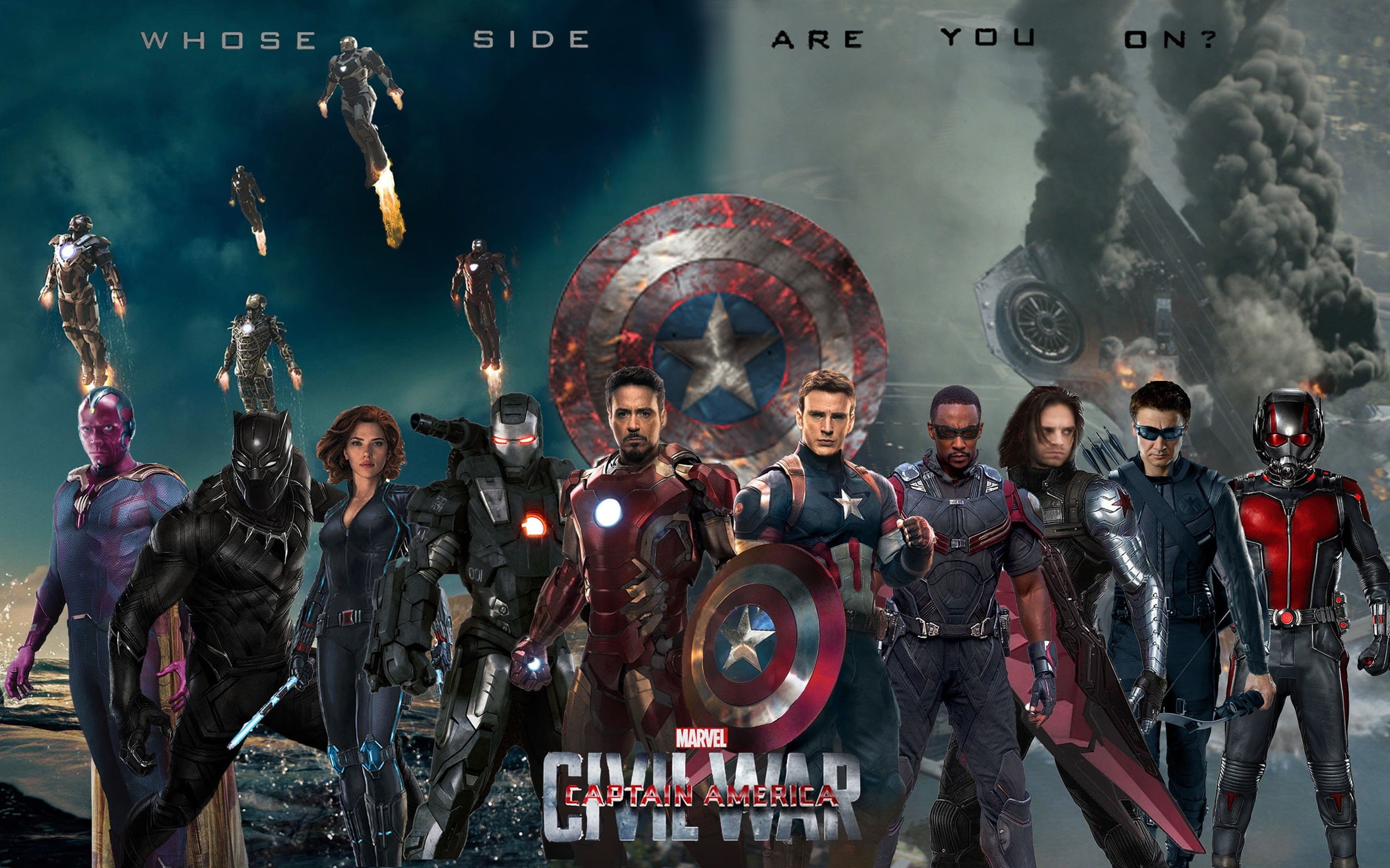 Marvel, Captain, 2016, 2K, Civil, Movie, America, War, HD Wallpaper