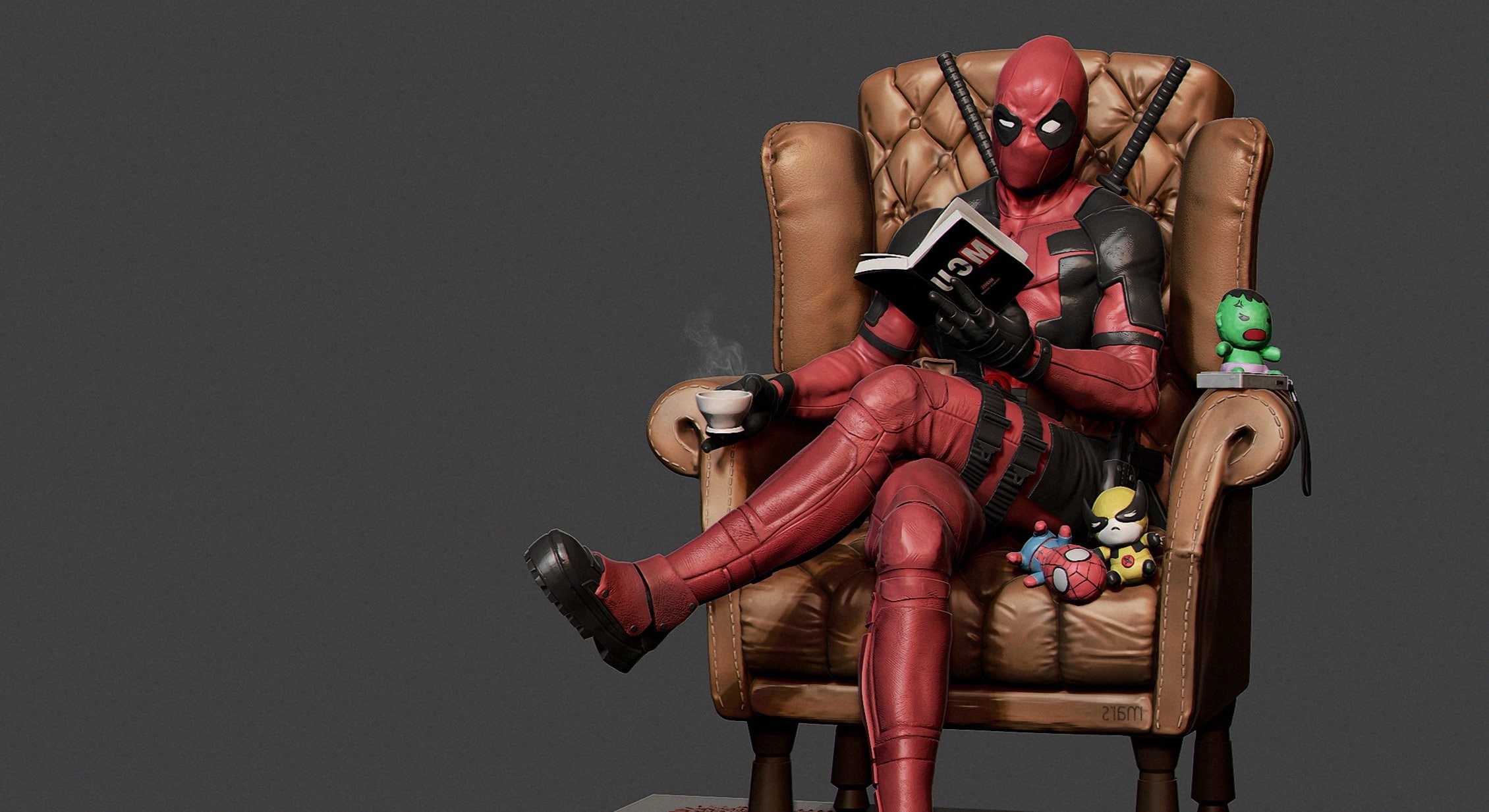 Wade Winston Wilson, mars ..., break, 1080P, Deadpool Reading, Deadpool, HD Wallpaper