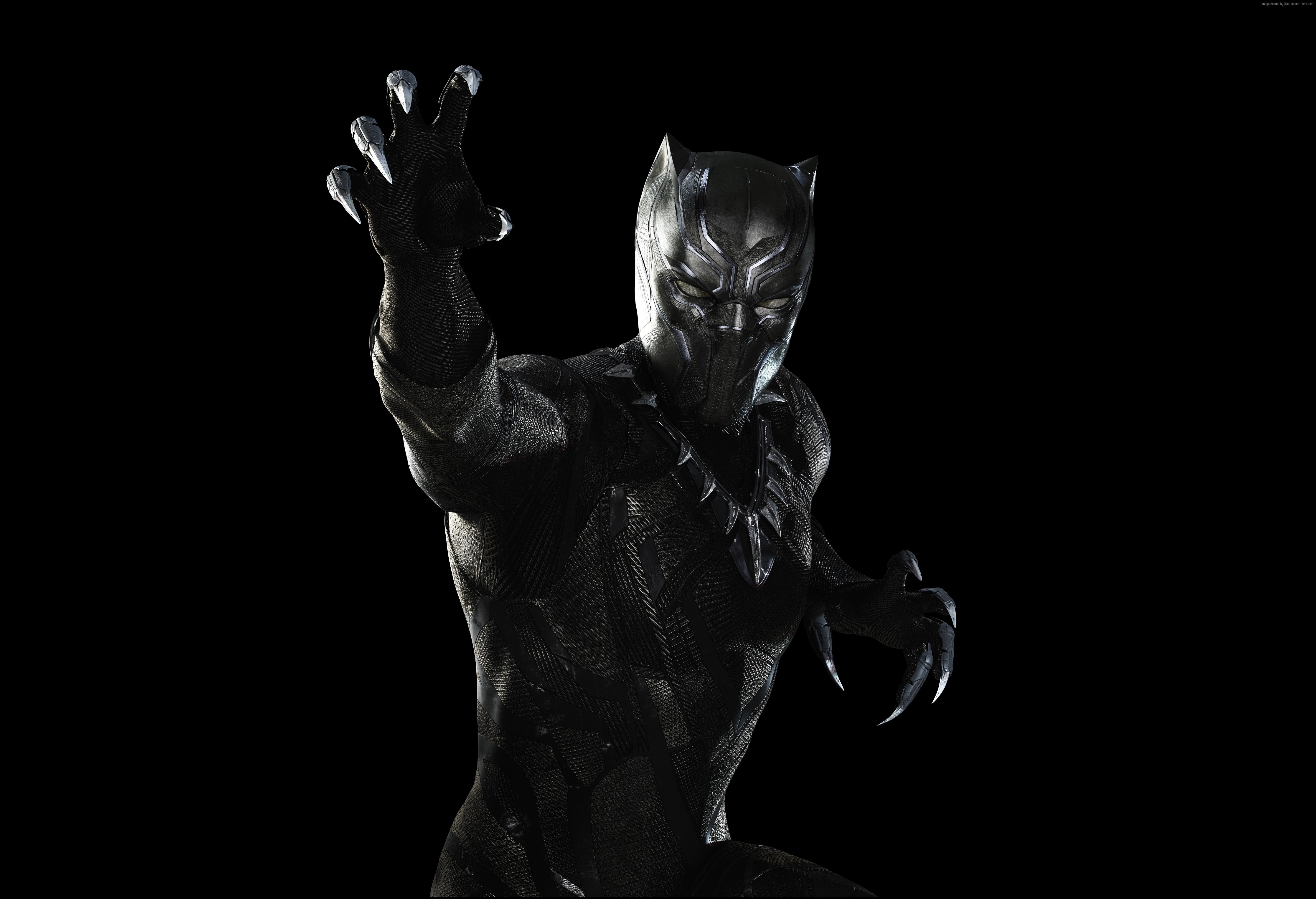 black panther, 5K, Captain America 3: civil war, Marvel, best movies of 2016, HD Wallpaper