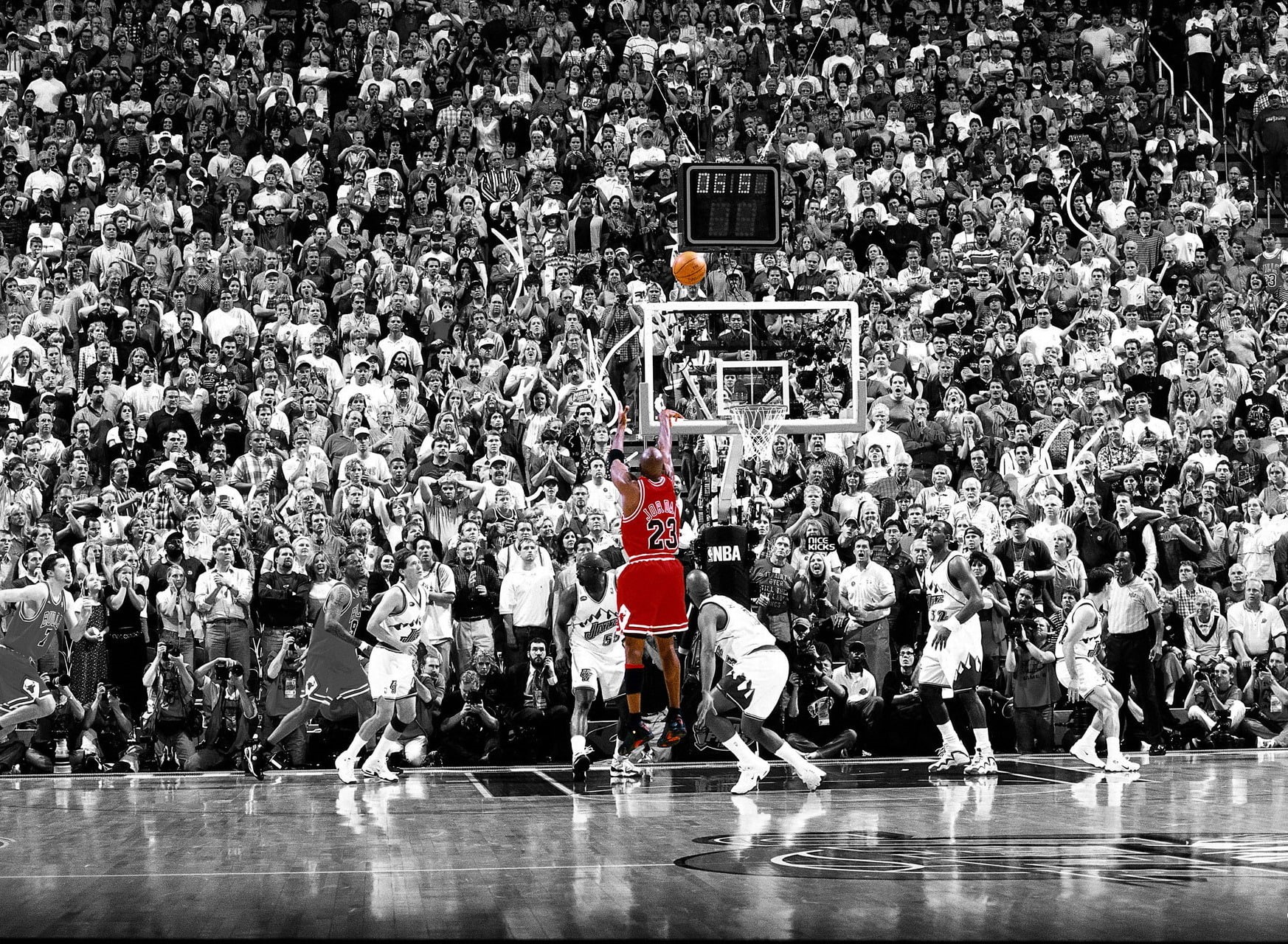 nba, 5.2 sec shot, Chicago vs. Utah, finals, michael jordan, winning shot, basketball, jordan, 1998, air jordan, for the win, 720P, HD Wallpaper