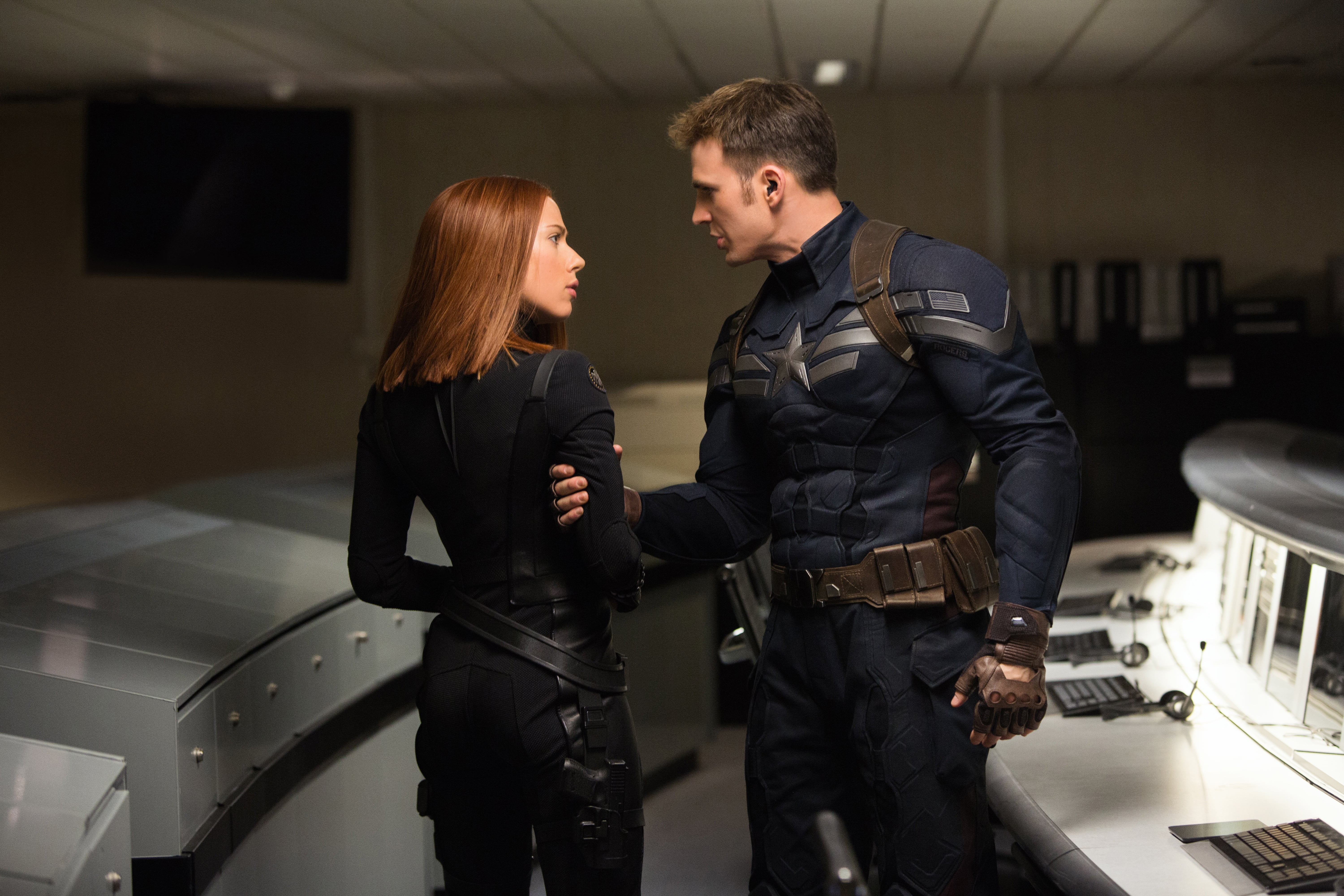 2014, communication, young Adult, young women, Man, Entertainment, Steve Rogers, clothing, Adventure, two People, captain, standing, women, lifestyles, HD Wallpaper