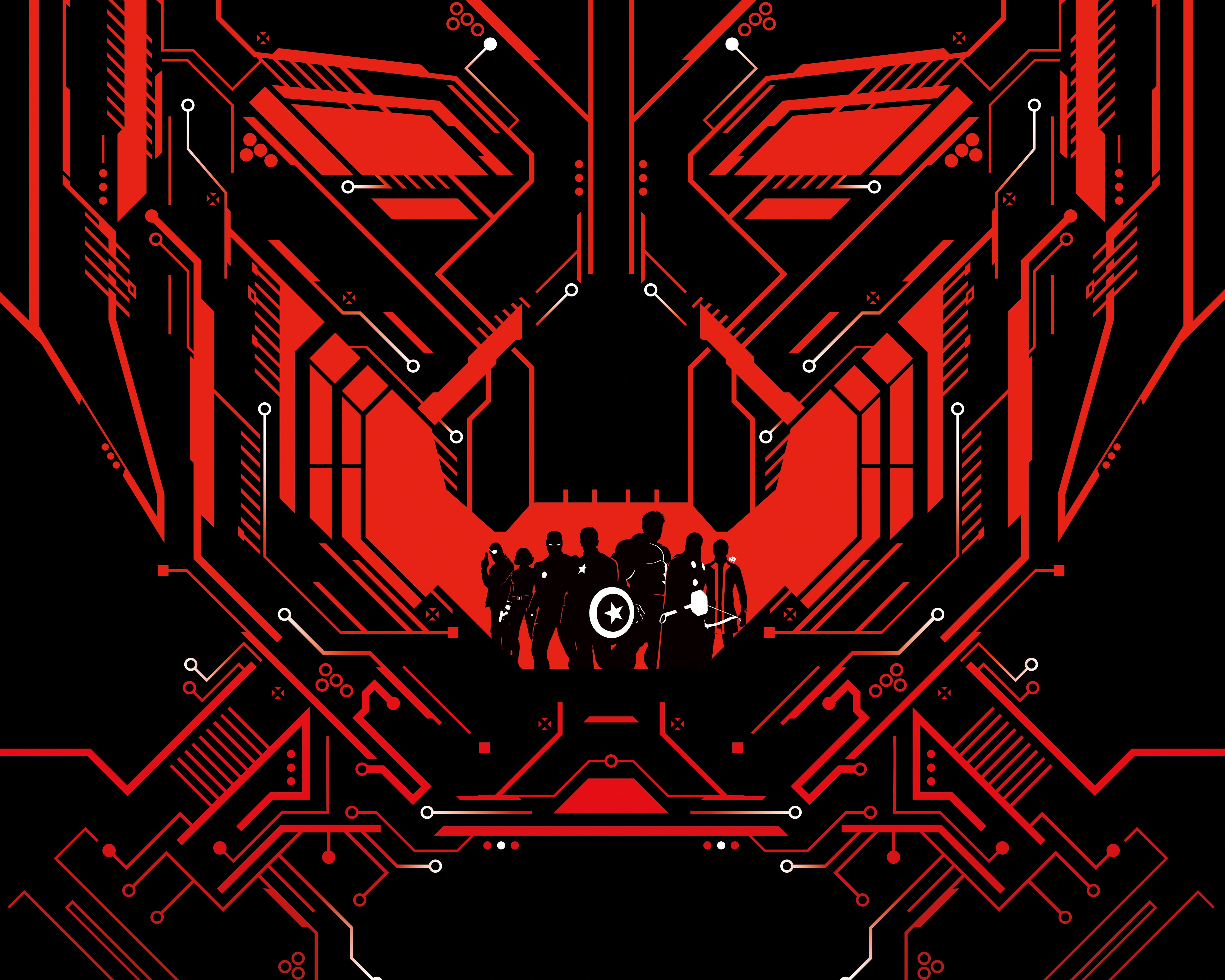 Black Widow, architecture, the, outdoors, night, geometric shape, Mark Ruffalo, red, Superheroes, design, avengers, Robert Downey Jr., directly below, backgrounds, HD Wallpaper
