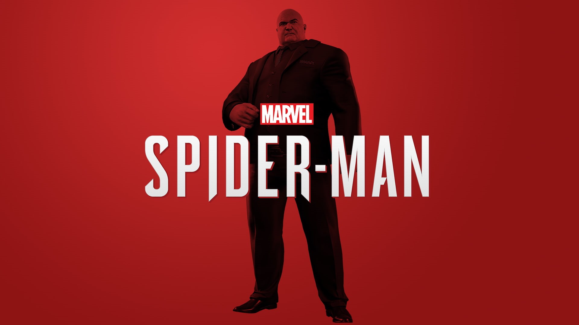 full length, Spider-Man (2018), red, government, communication, portrait, holding, western script, colored background, Marvel Cinematic Universe, Kingpin, HD Wallpaper