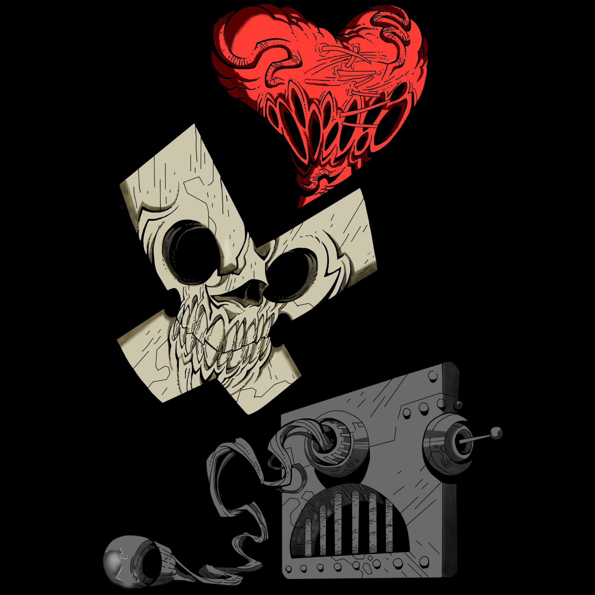 Love, artwork, 1080P, Death and Robots, digital art, Netflix, animated series, Phone HD Wallpaper