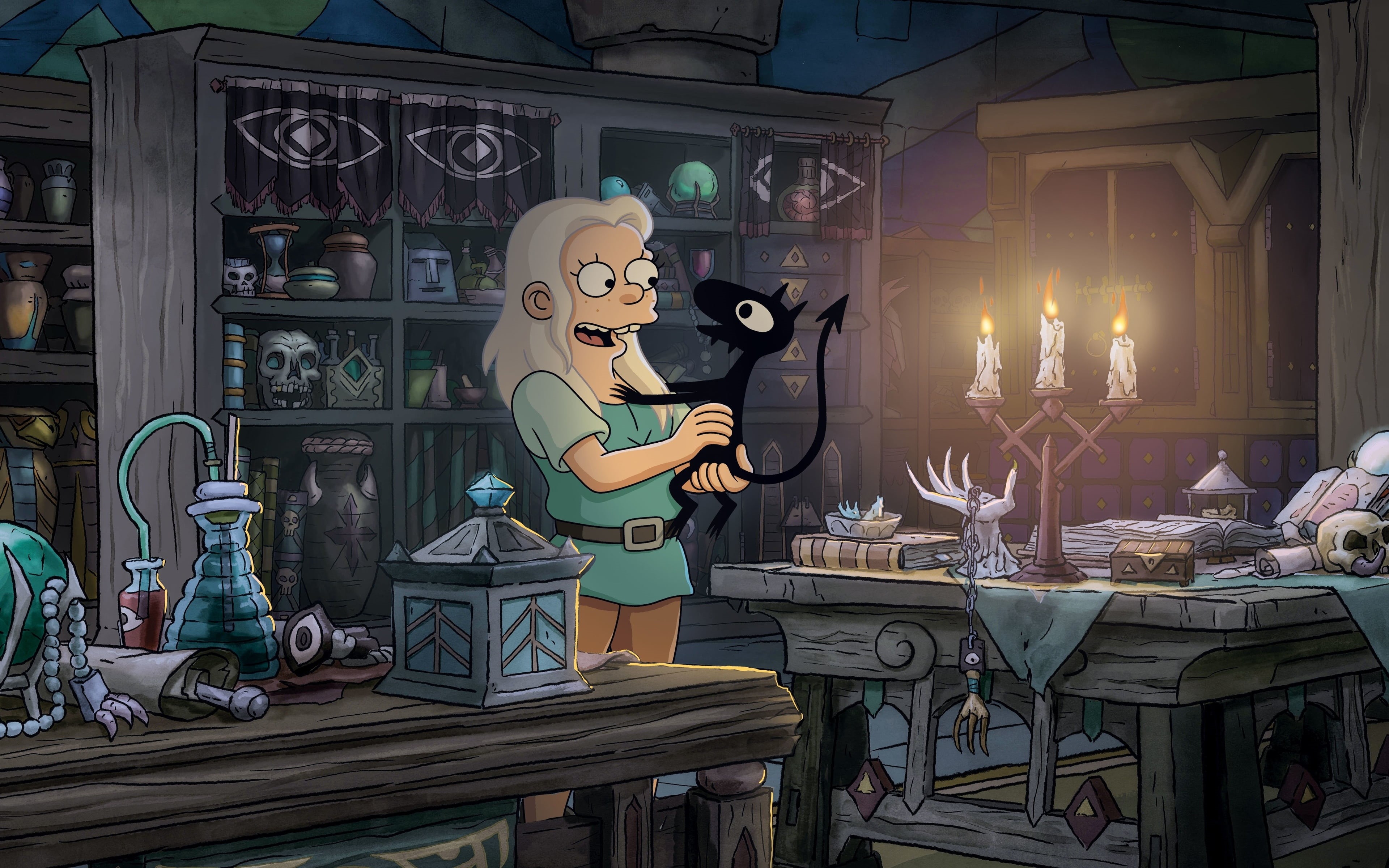 Disenchantment, Bean (Disenchantment), Netflix TV Series, 4K, Luci (Disenchantment), HD Wallpaper