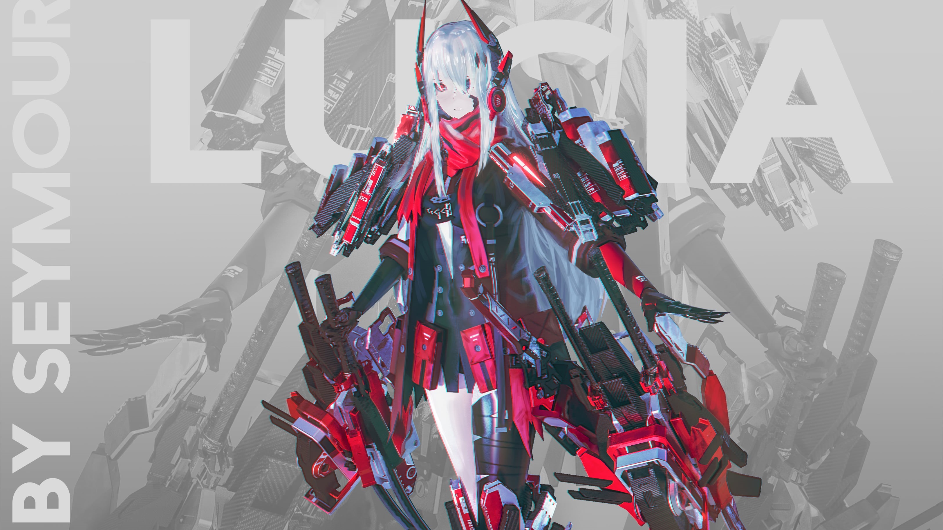 2K, Seymour, science fiction, Punishing: Gray Raven, anime girls, cyborg, HD Wallpaper