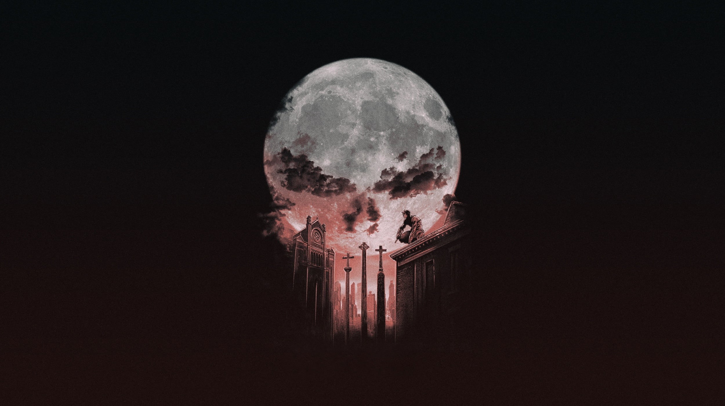 night, dark, planetary moon, space exploration, idyllic, astronomy, 1080P, moon surface, skull, purple, tranquility, science, sphere, outdoors, nature, HD Wallpaper