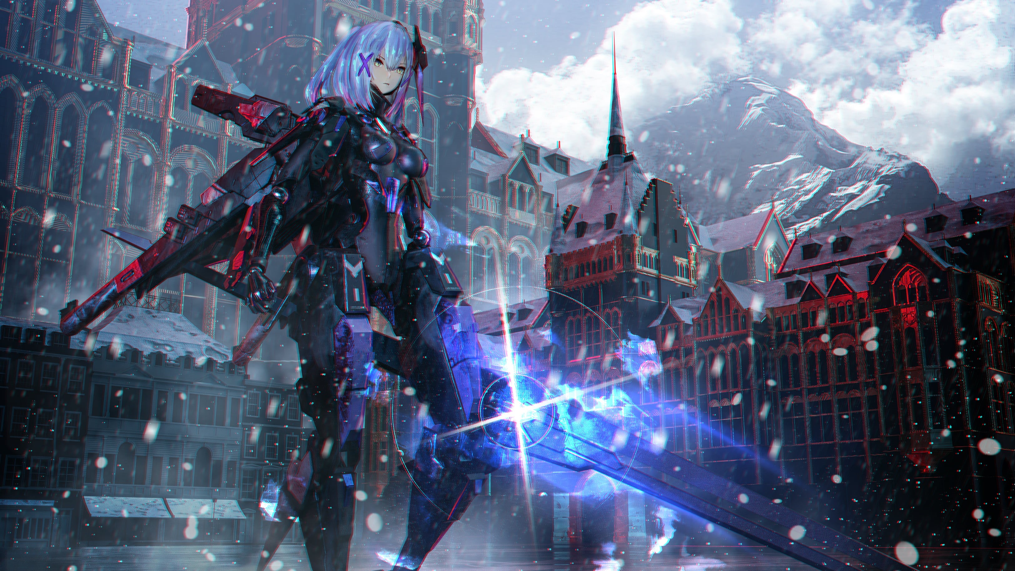 anime girls, Seymour, cyborg, Punishing: Gray Raven, 2K, science fiction, HD Wallpaper