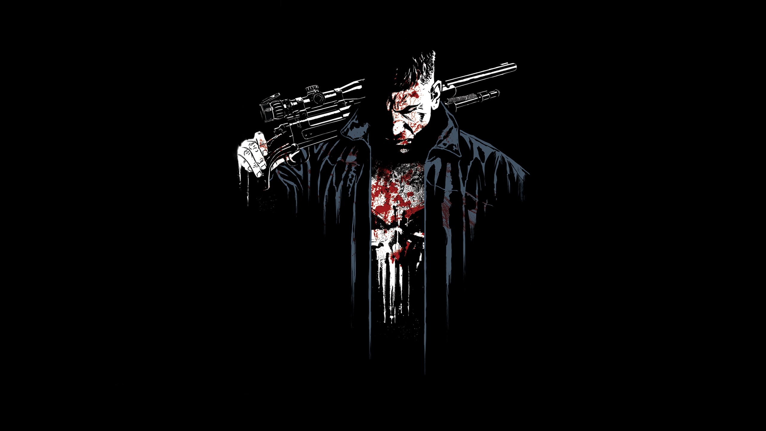 copy space, black background, bernthal, art, studio shot, nature, netflix, close-up, punisher, black color, low angle view, microphone, jon, emotion, 2K, HD Wallpaper
