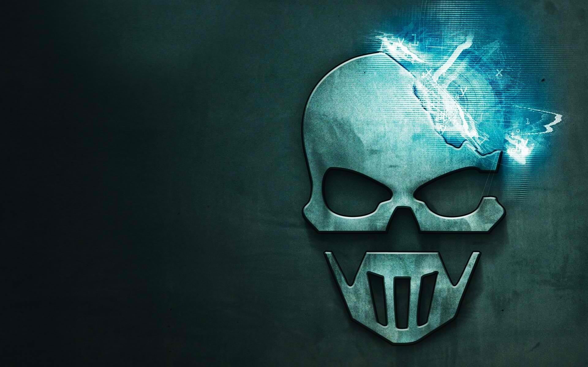Tom Clancys Ghost Recon, artwork, halloween, bone, 1080P, people, indoors, still life, fear, human bone, table, skeleton, skull, human skull, human body part, HD Wallpaper